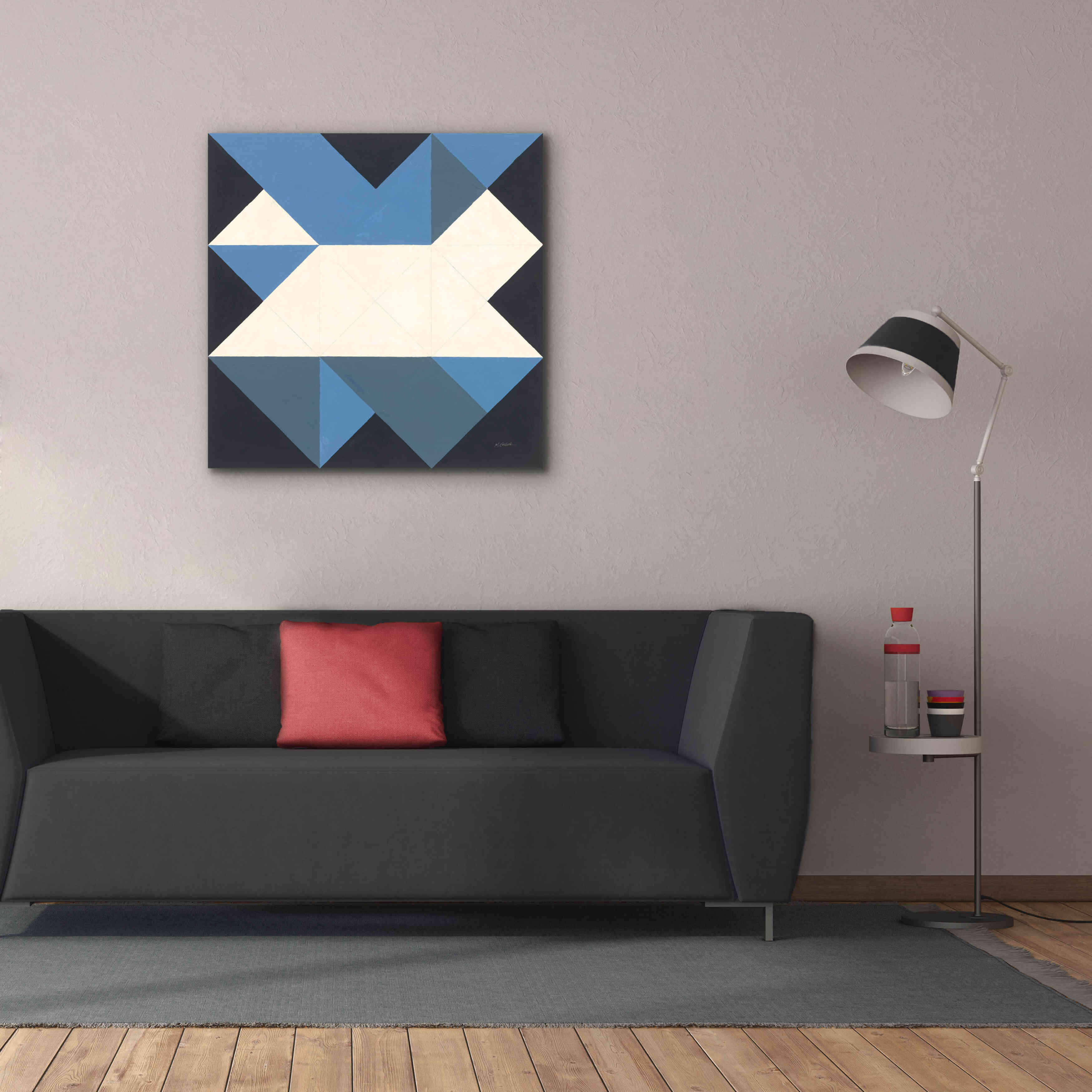 'Triangles III' by Mike Schick, Giclee Canvas Wall Art,37x37