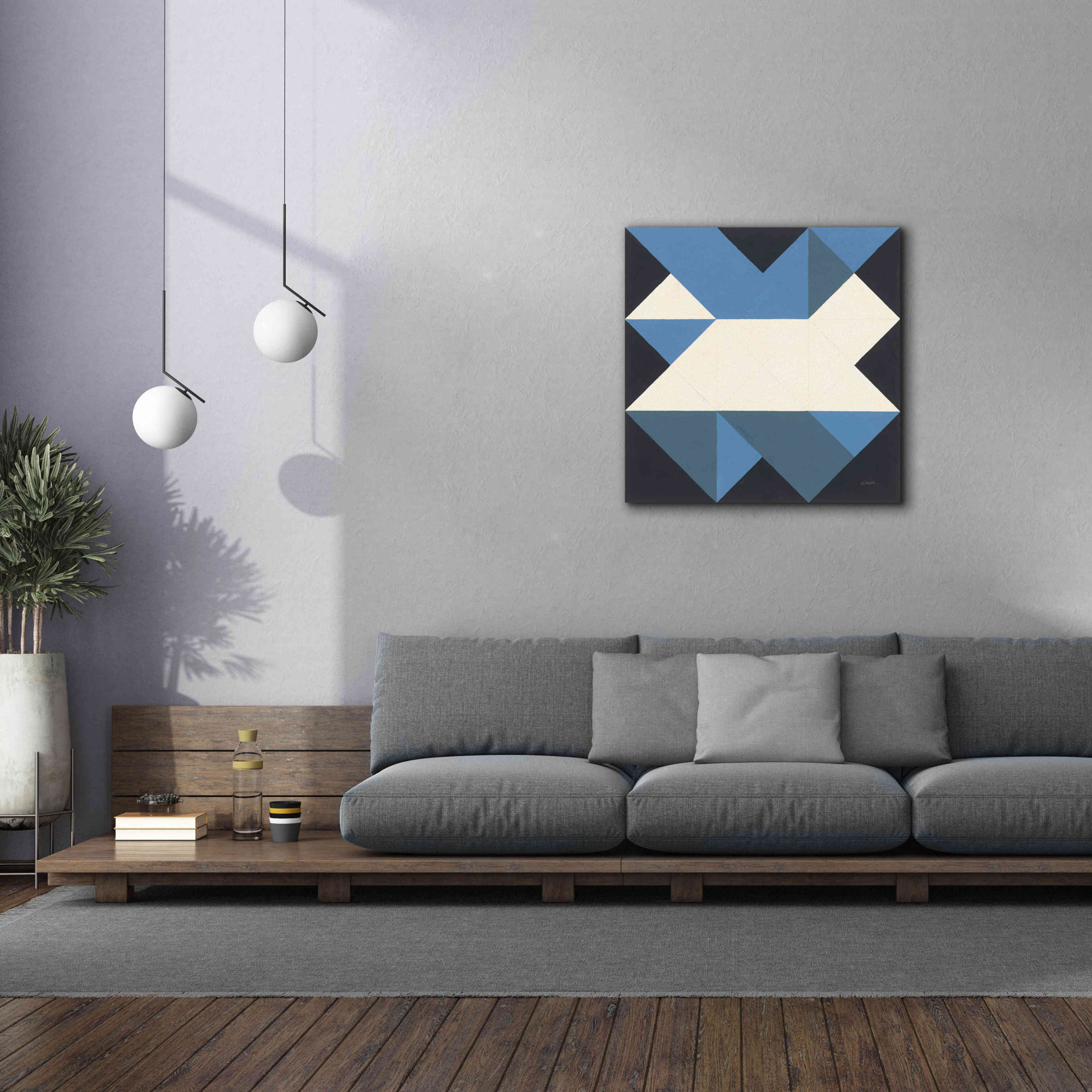 'Triangles III' by Mike Schick, Giclee Canvas Wall Art,37x37