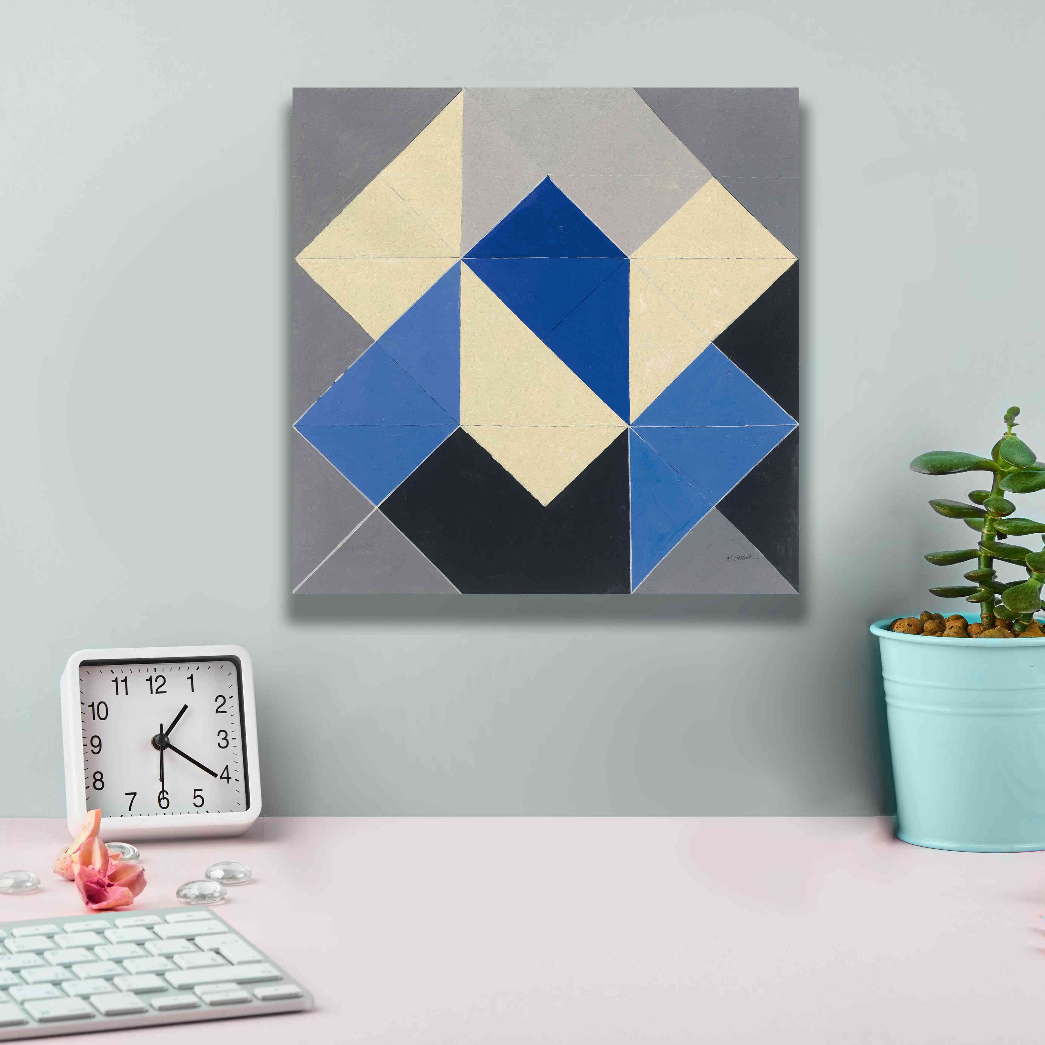 'Triangles IV' by Mike Schick, Giclee Canvas Wall Art,12x12