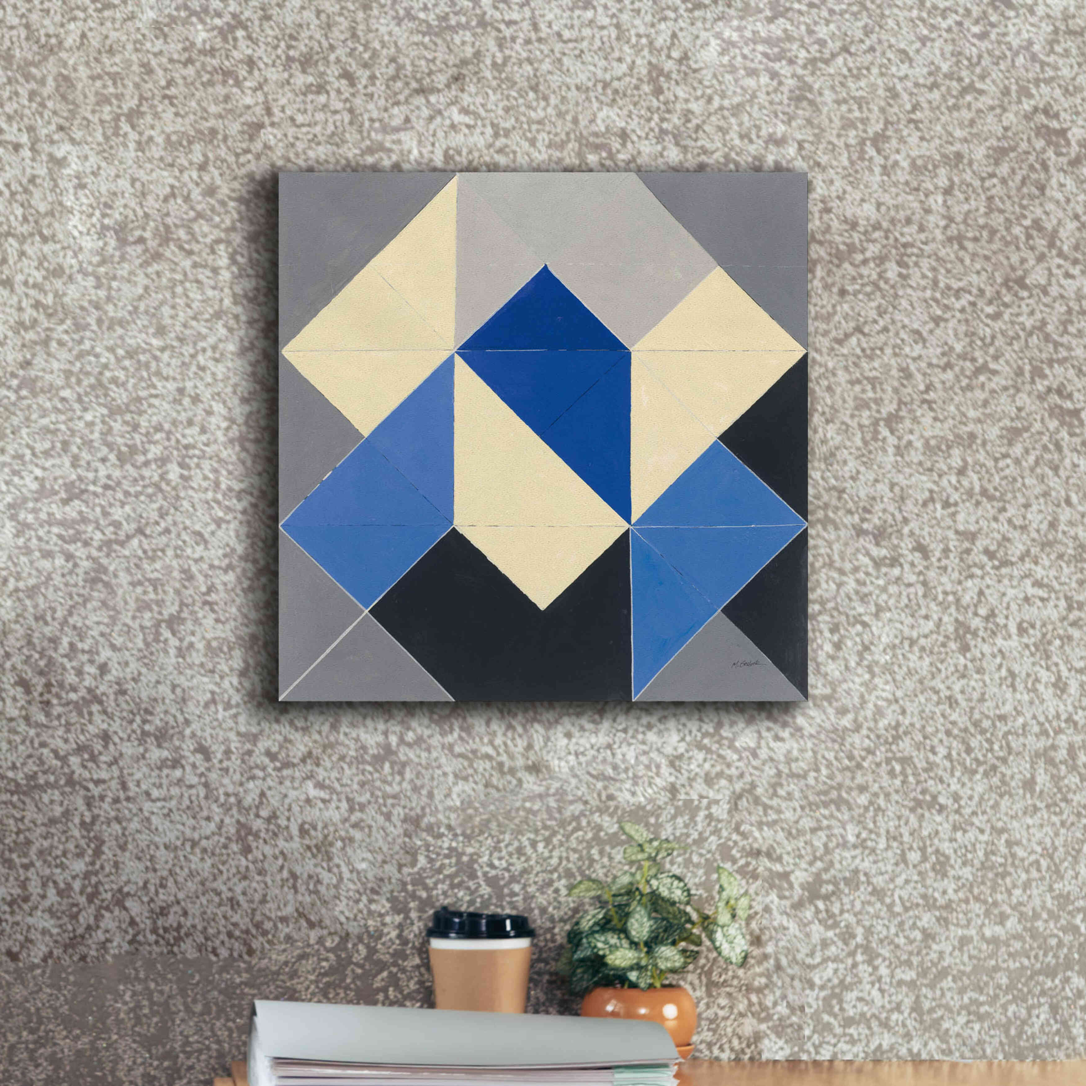 'Triangles IV' by Mike Schick, Giclee Canvas Wall Art,18x18