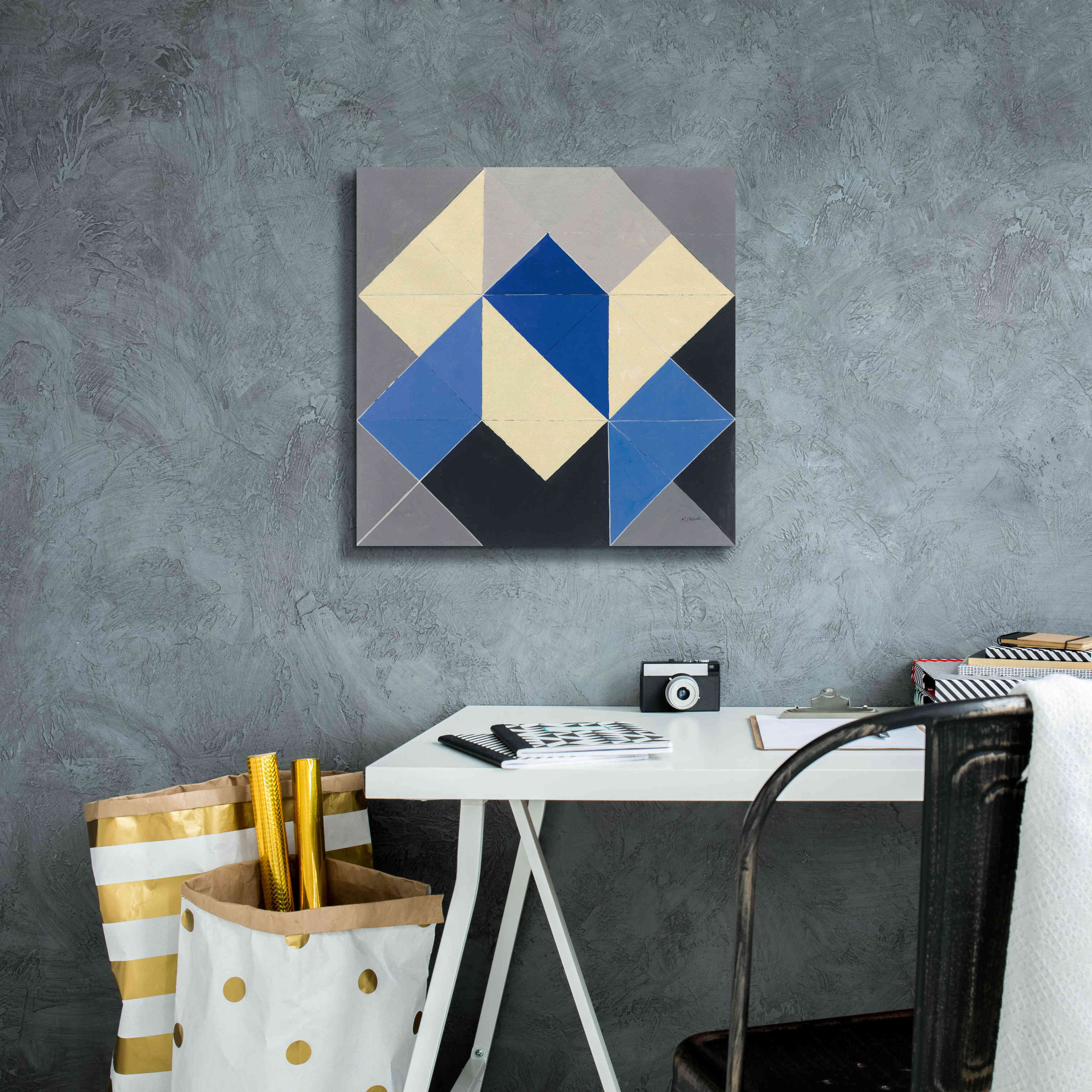 'Triangles IV' by Mike Schick, Giclee Canvas Wall Art,18x18