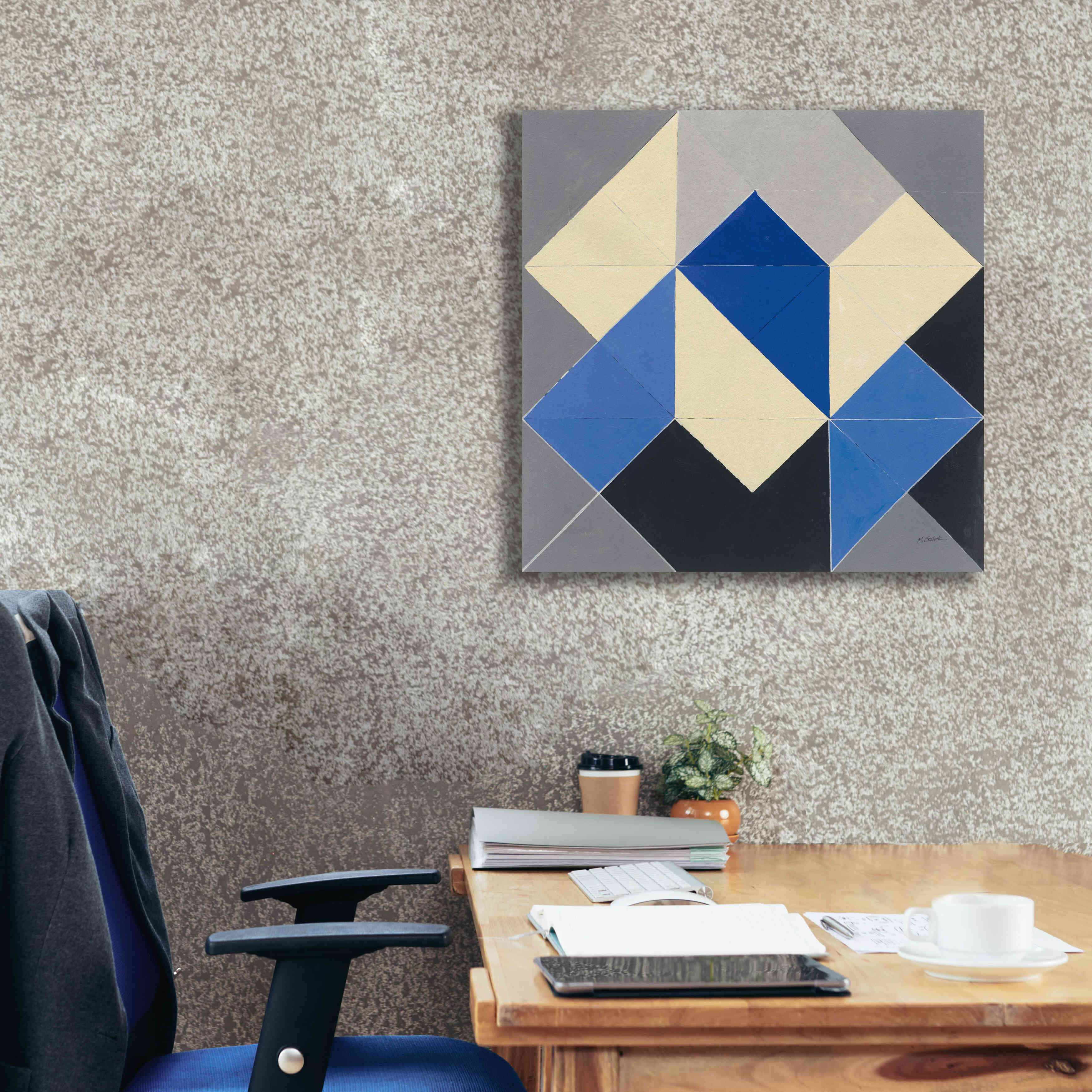 'Triangles IV' by Mike Schick, Giclee Canvas Wall Art,26x26