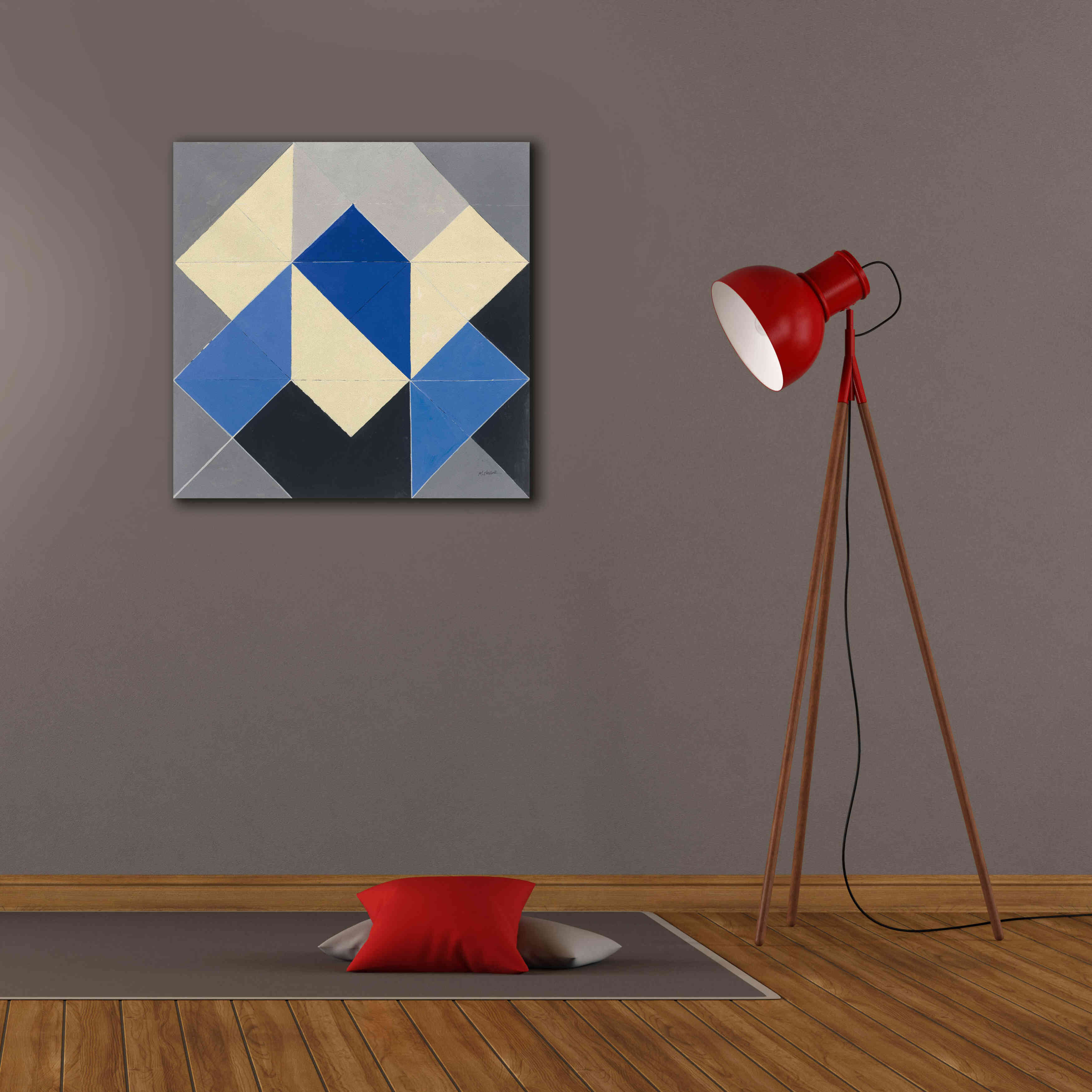 'Triangles IV' by Mike Schick, Giclee Canvas Wall Art,26x26