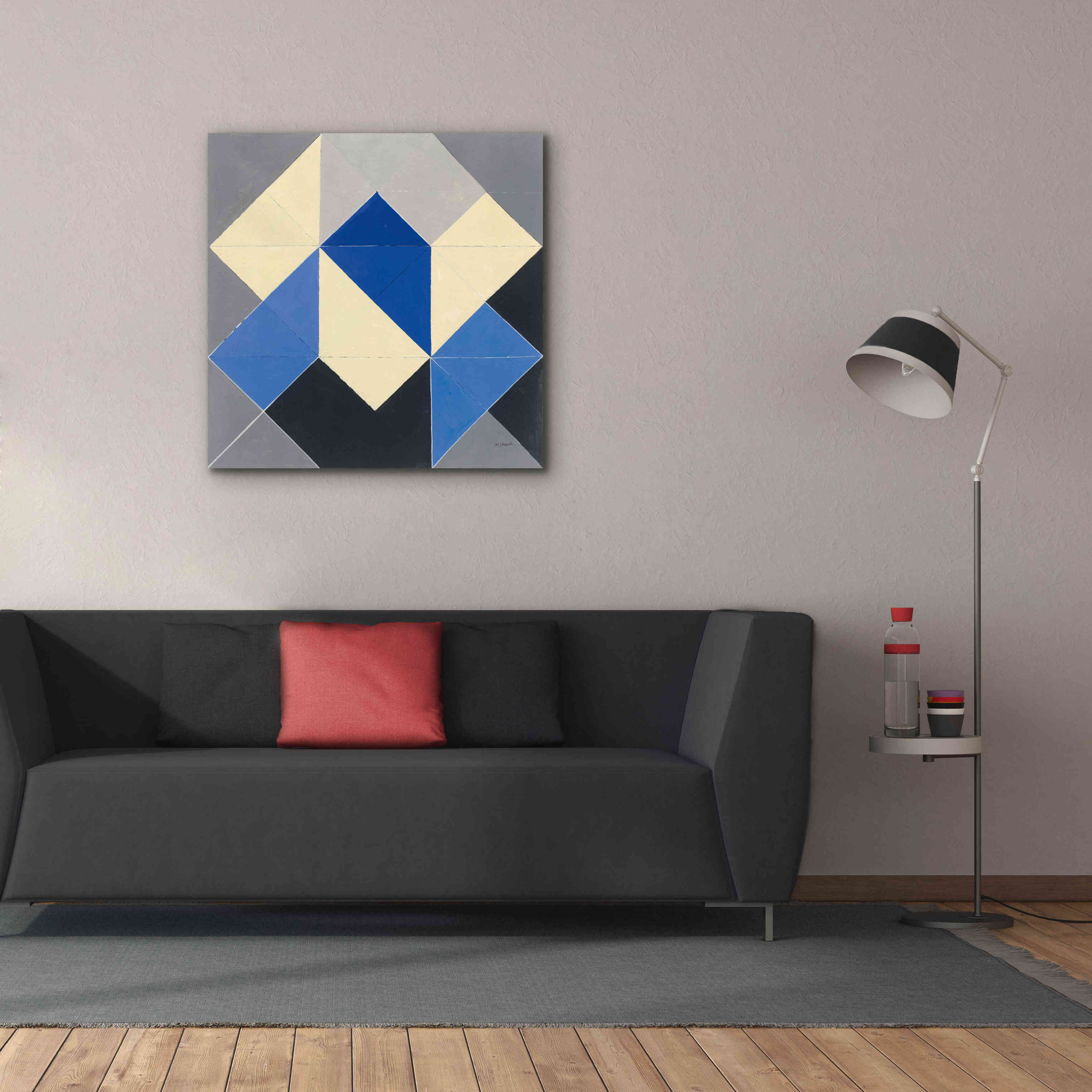 'Triangles IV' by Mike Schick, Giclee Canvas Wall Art,37x37