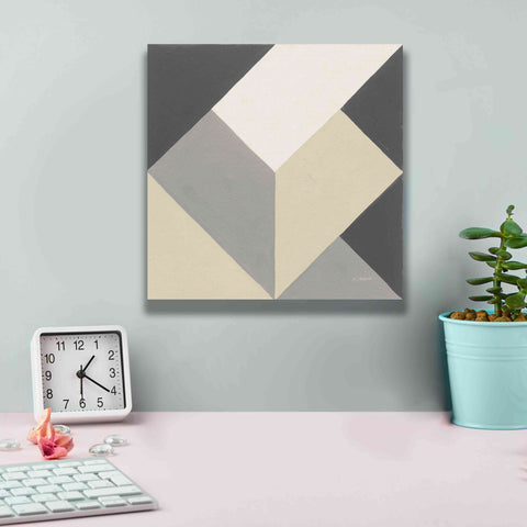 Image of 'Triangles I Neutral Crop' by Mike Schick, Giclee Canvas Wall Art,12x12