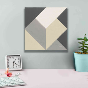 'Triangles I Neutral Crop' by Mike Schick, Giclee Canvas Wall Art,12x12