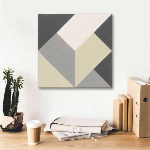 Image of 'Triangles I Neutral Crop' by Mike Schick, Giclee Canvas Wall Art,18x18