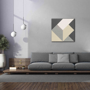 'Triangles I Neutral Crop' by Mike Schick, Giclee Canvas Wall Art,37x37