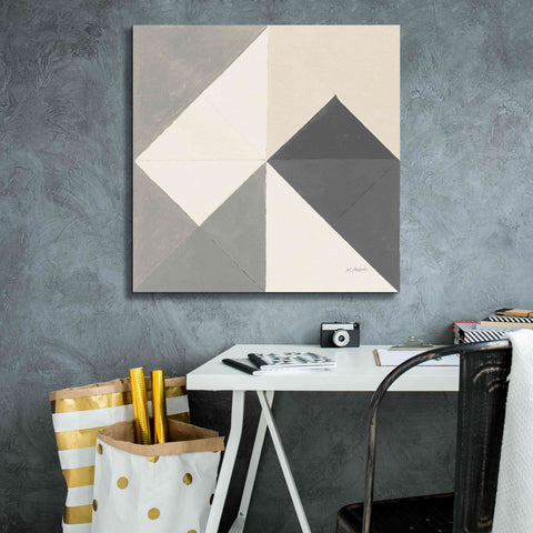Image of 'Triangles IV Neutral Crop' by Mike Schick, Giclee Canvas Wall Art,26x26