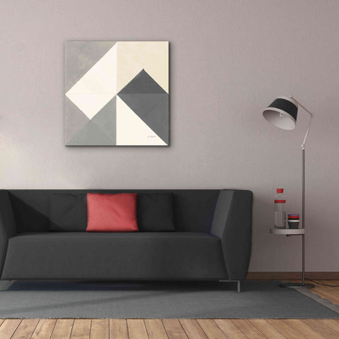 Image of 'Triangles IV Neutral Crop' by Mike Schick, Giclee Canvas Wall Art,37x37