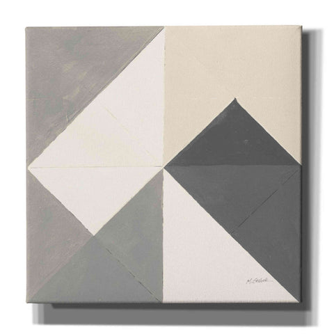 Image of 'Triangles IV Neutral Crop' by Mike Schick, Giclee Canvas Wall Art