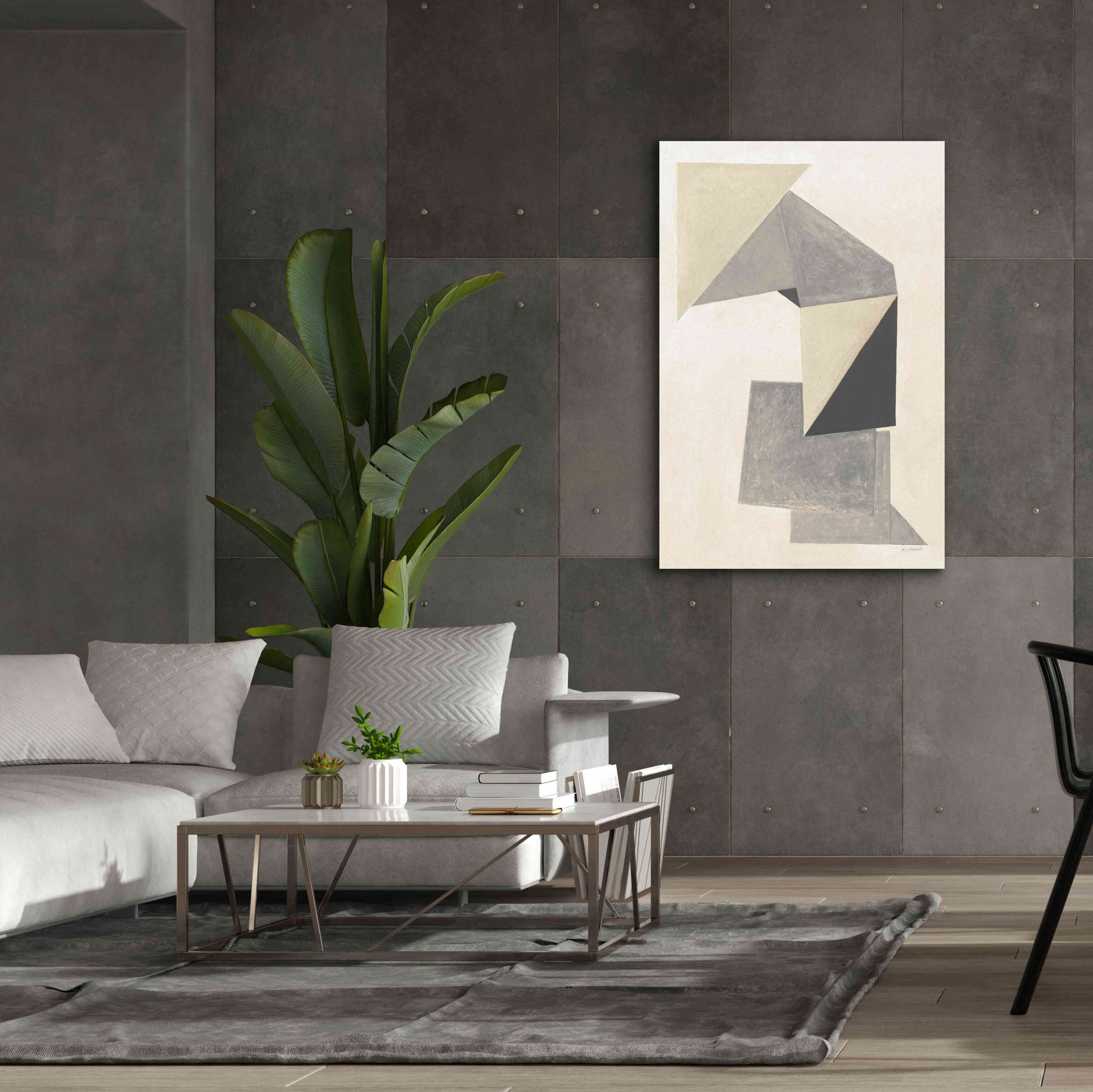 'Paper Trail Neutral' by Mike Schick, Giclee Canvas Wall Art,40 x 60