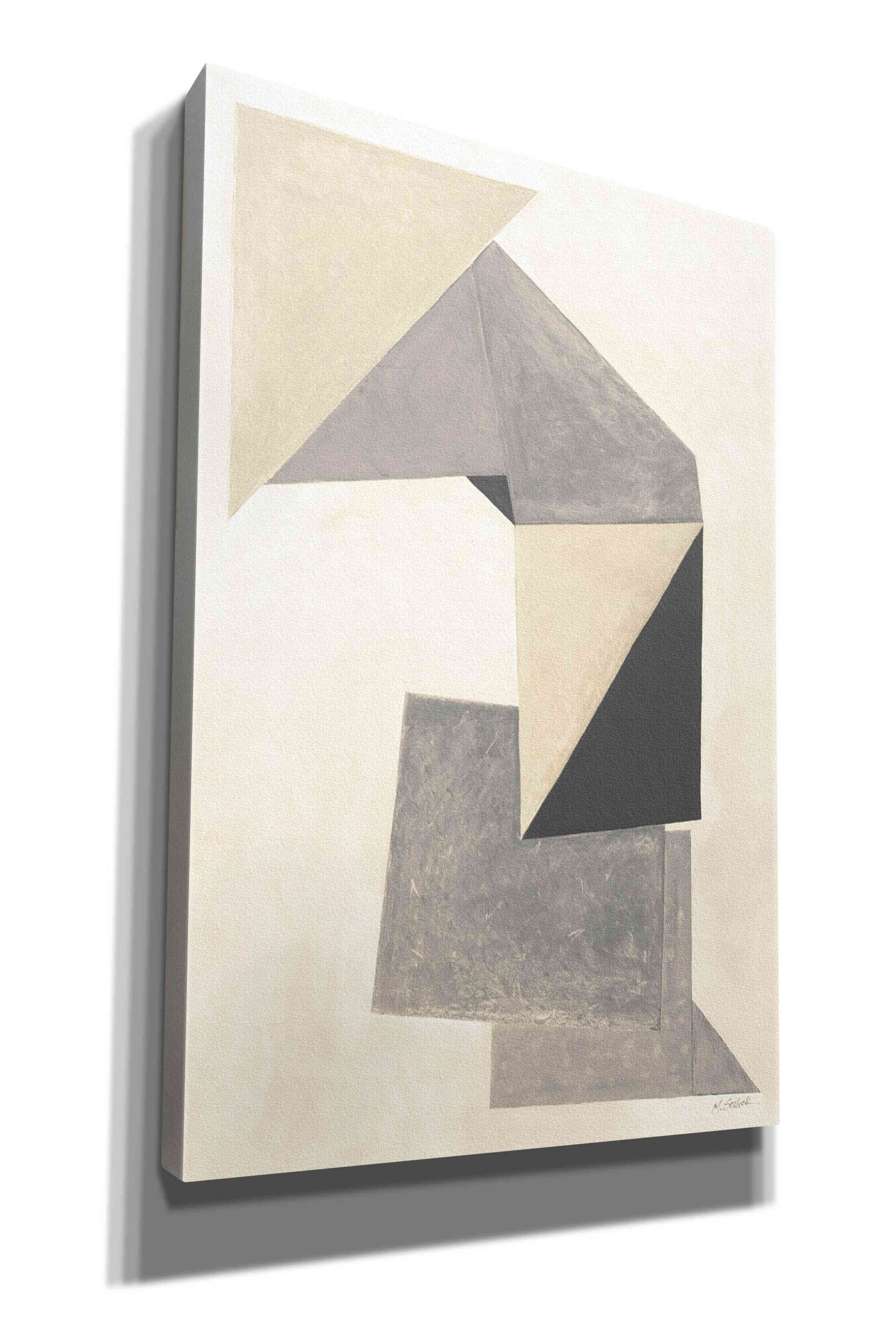 'Paper Trail Neutral' by Mike Schick, Giclee Canvas Wall Art