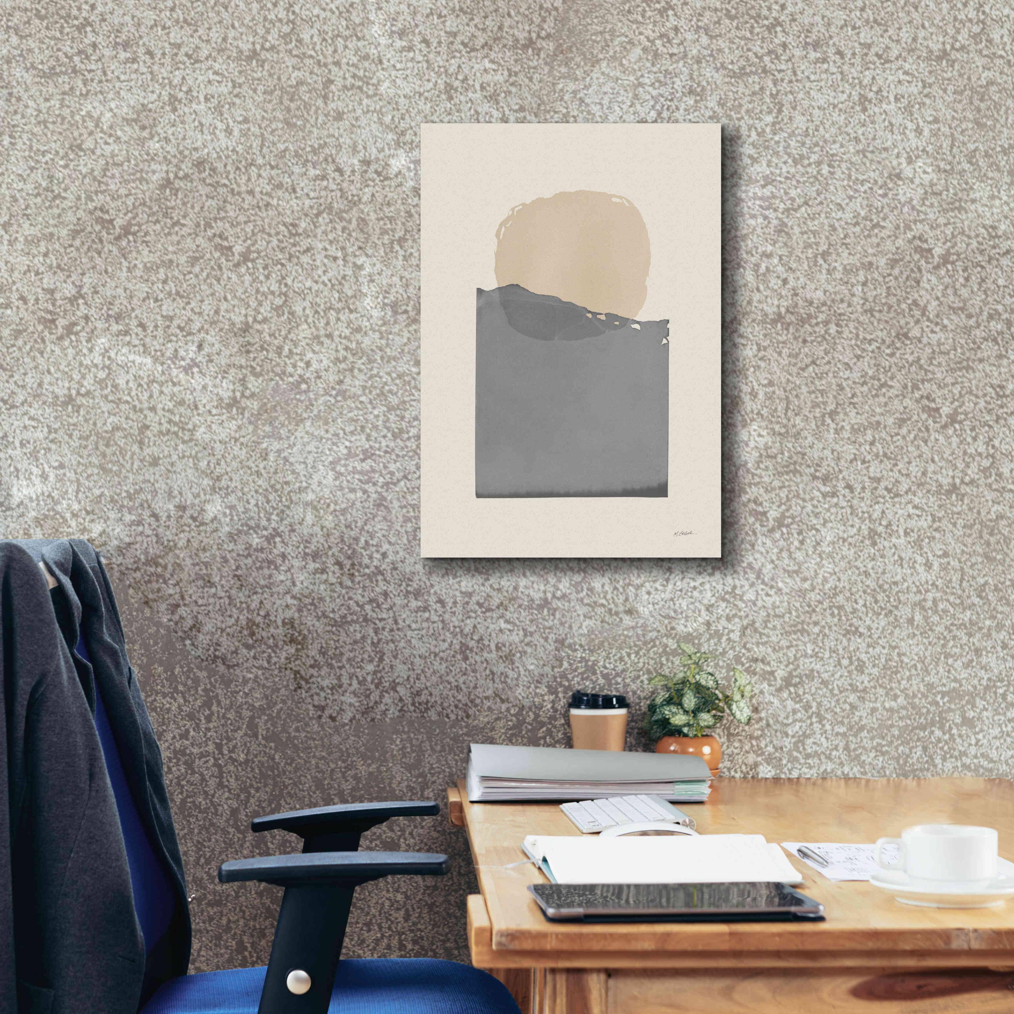 'Buoyant Neutral' by Mike Schick, Giclee Canvas Wall Art,18 x 26