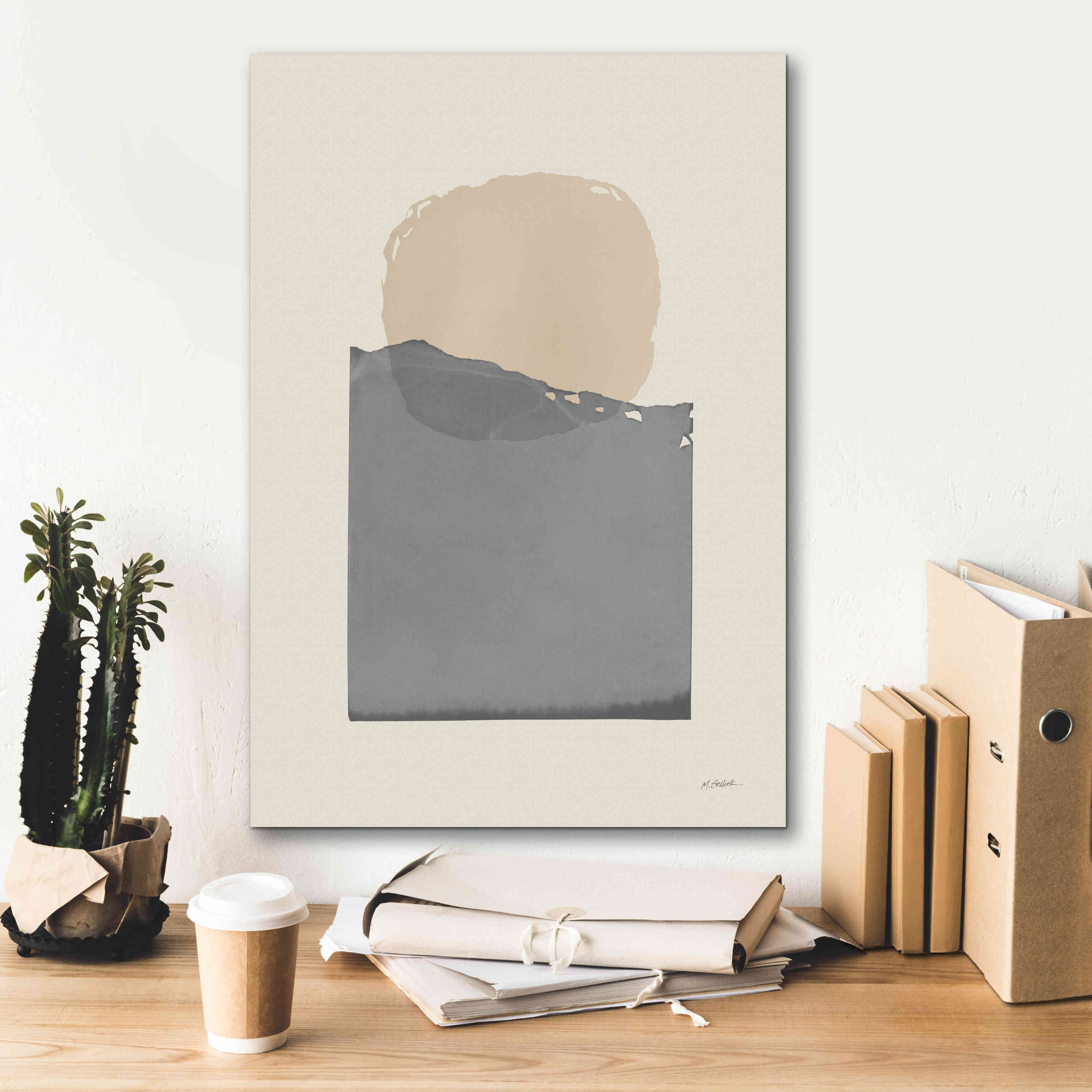 'Buoyant Neutral' by Mike Schick, Giclee Canvas Wall Art,18 x 26