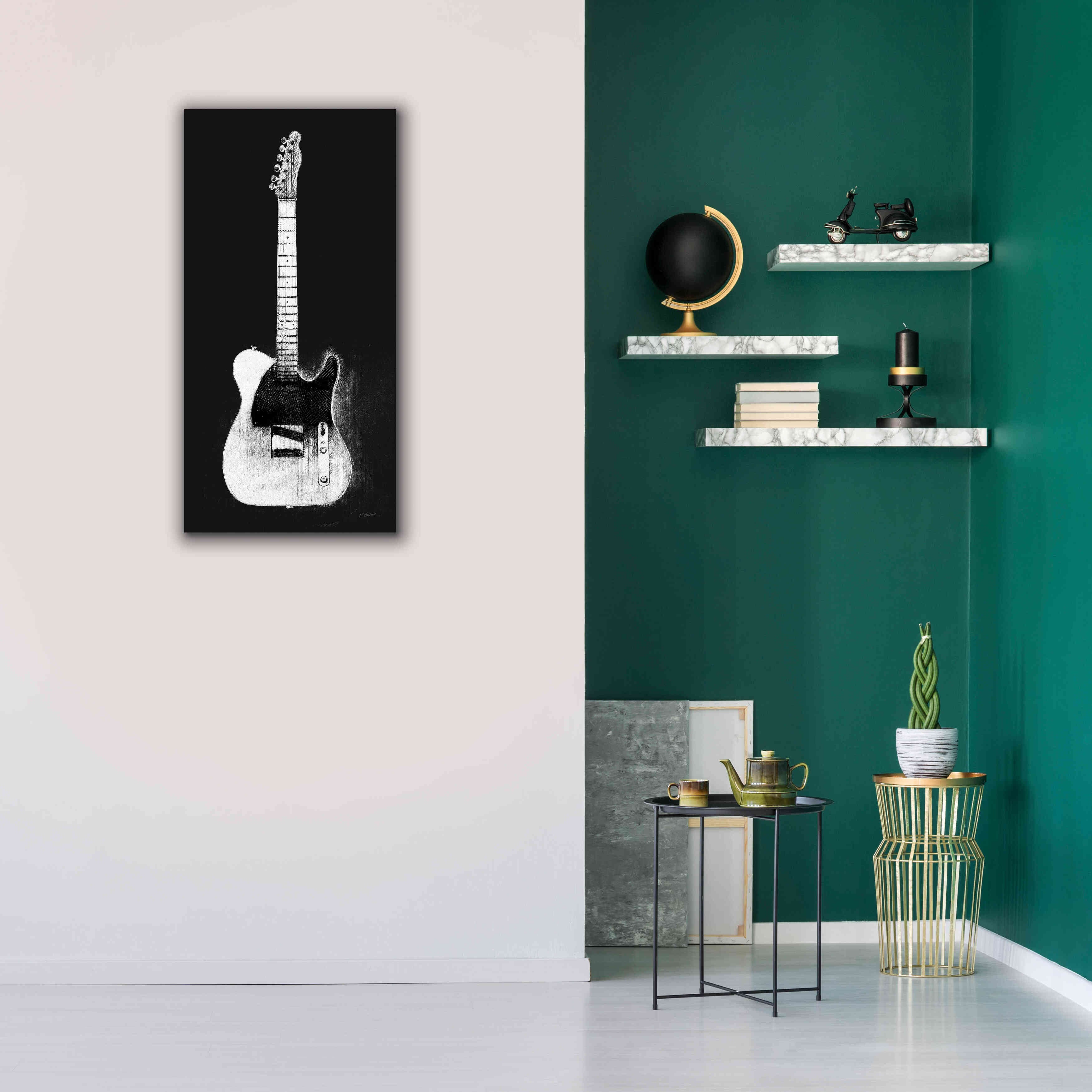'Garage Band I Wb' by Mike Schick, Giclee Canvas Wall Art,20 x 40