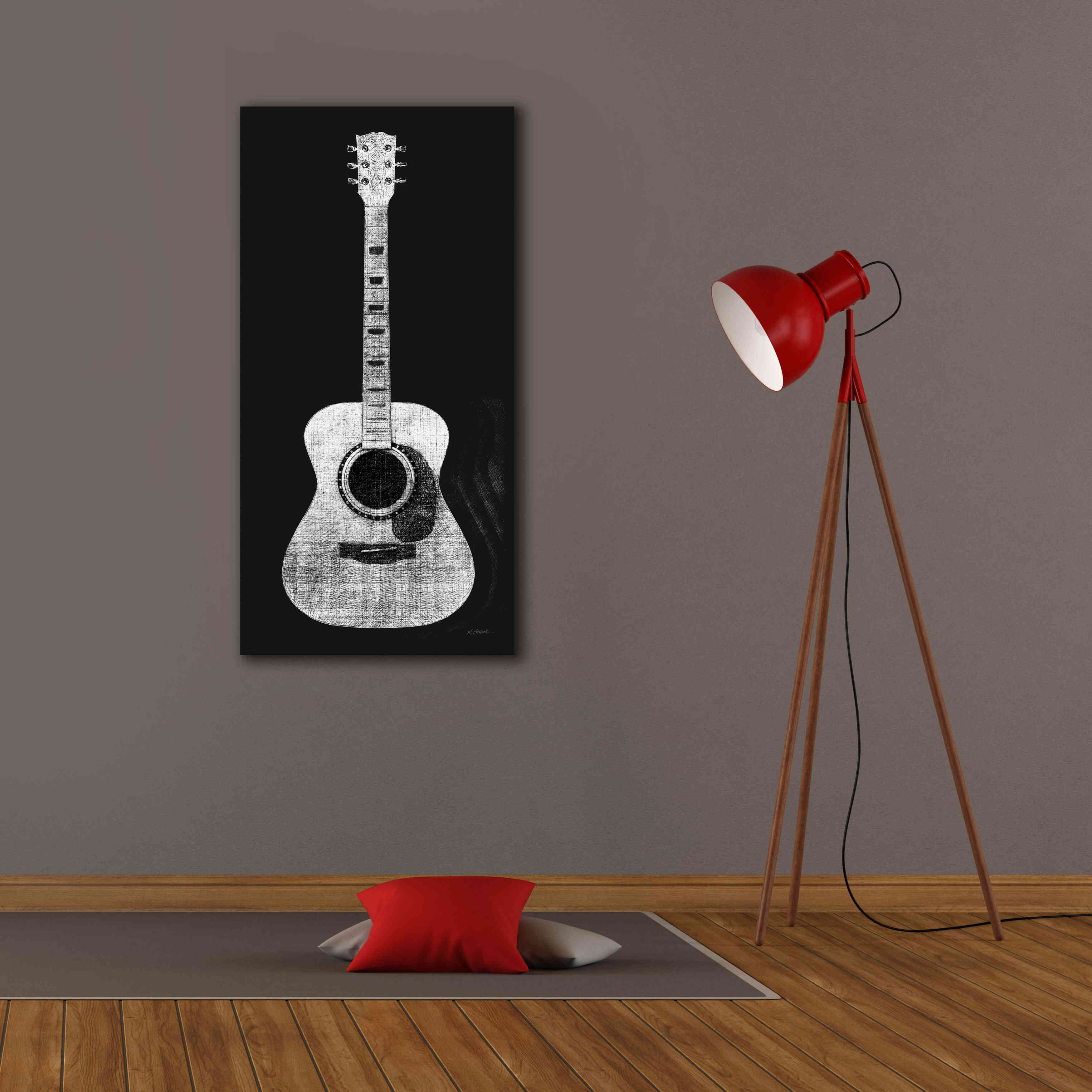 'Garage Band II Wb' by Mike Schick, Giclee Canvas Wall Art,20 x 40