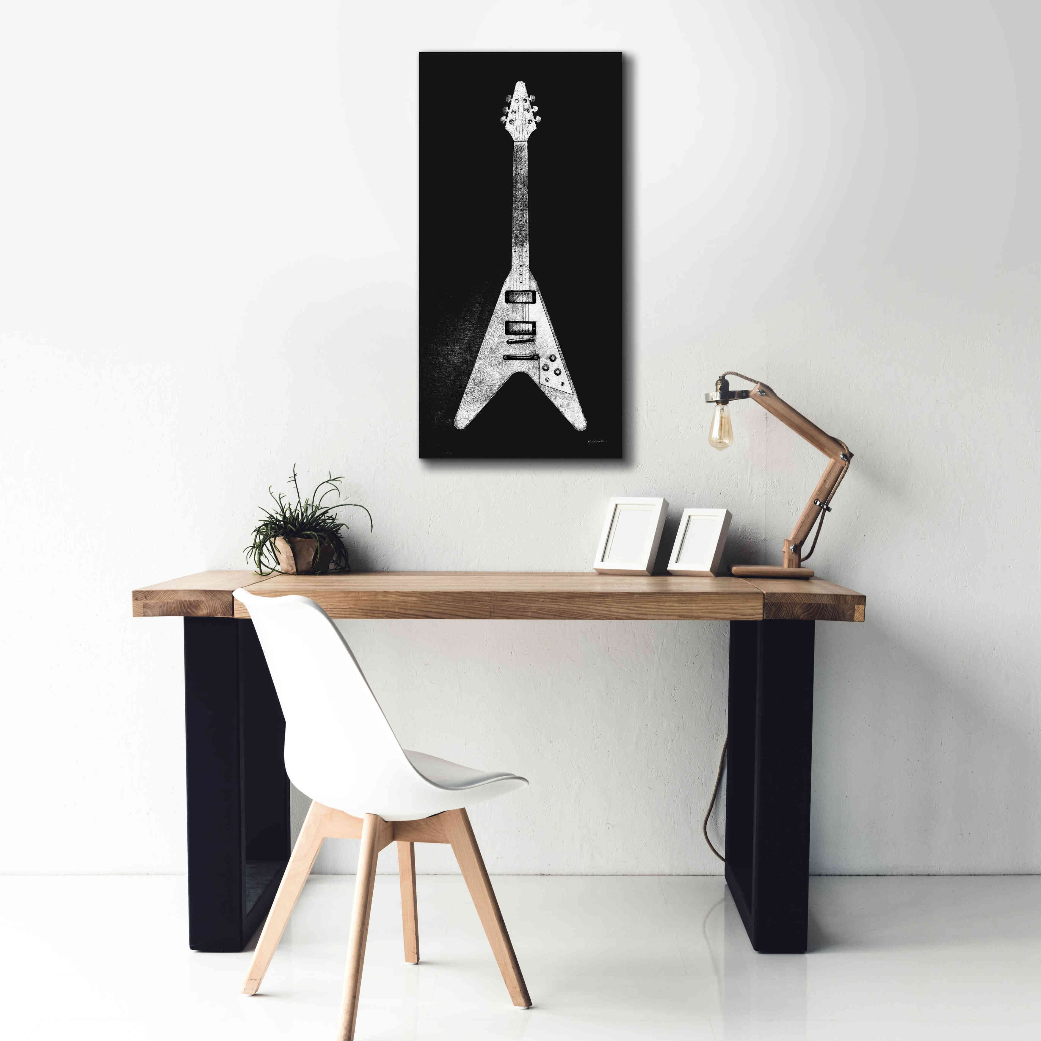 'Garage Band III Wb' by Mike Schick, Giclee Canvas Wall Art,20 x 40