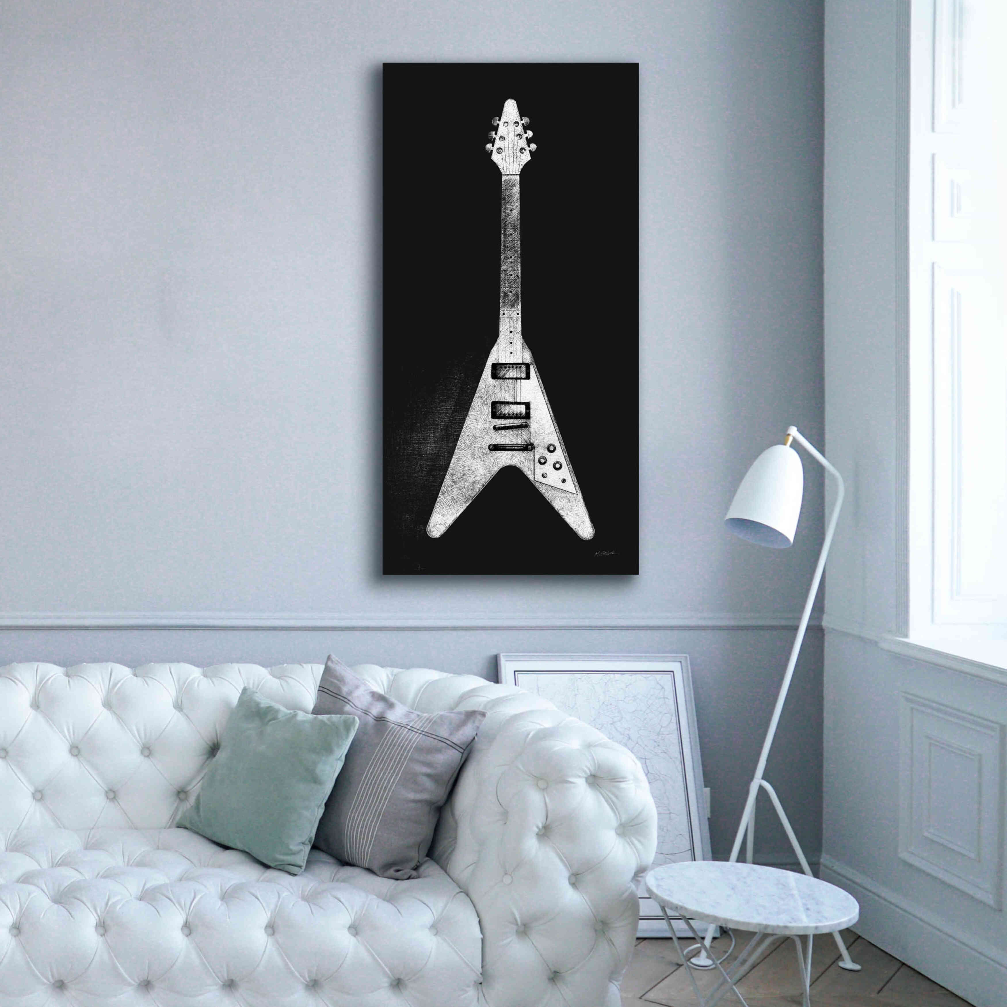 'Garage Band III Wb' by Mike Schick, Giclee Canvas Wall Art,30 x 60