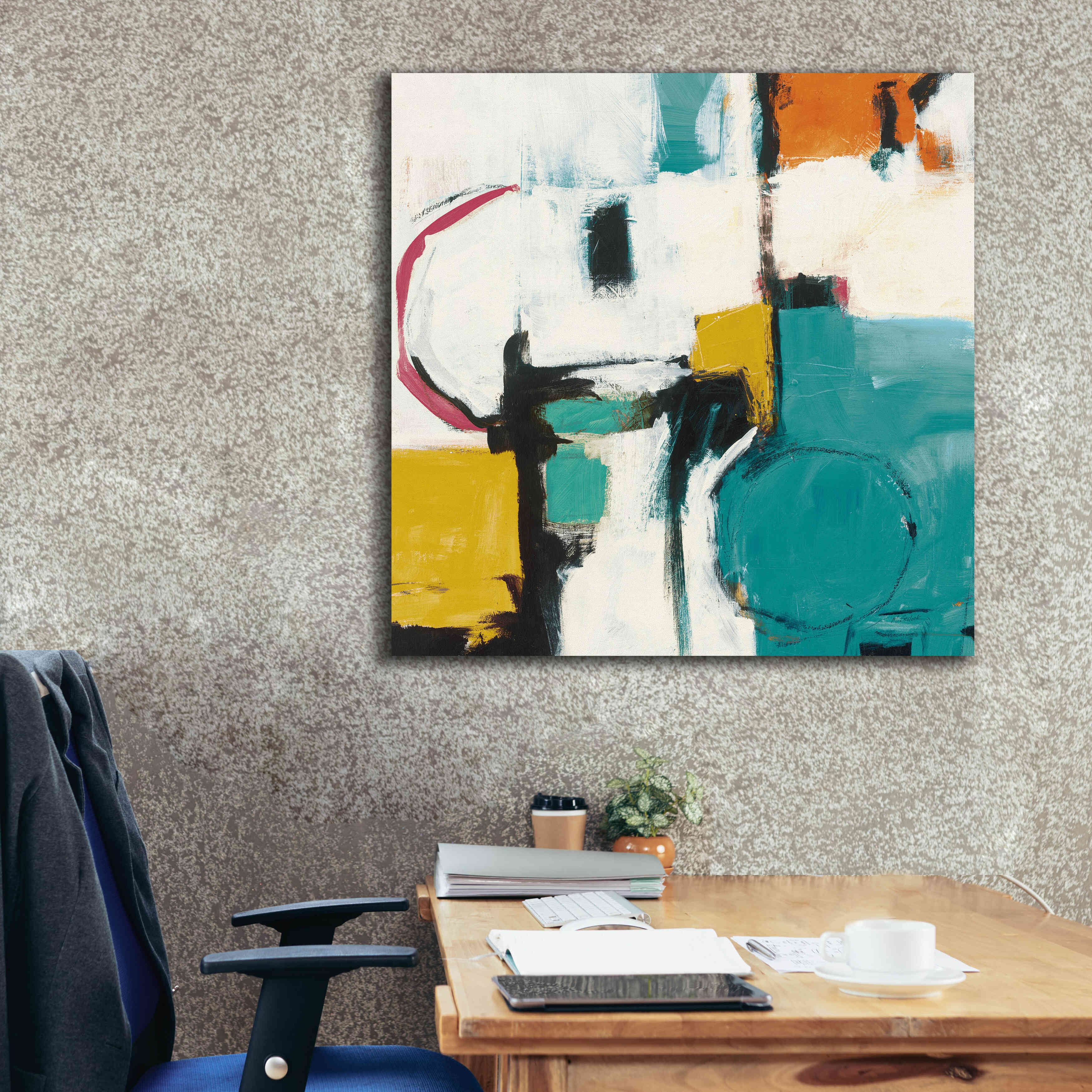 'Catalina II Pink' by Mike Schick, Giclee Canvas Wall Art,37x37