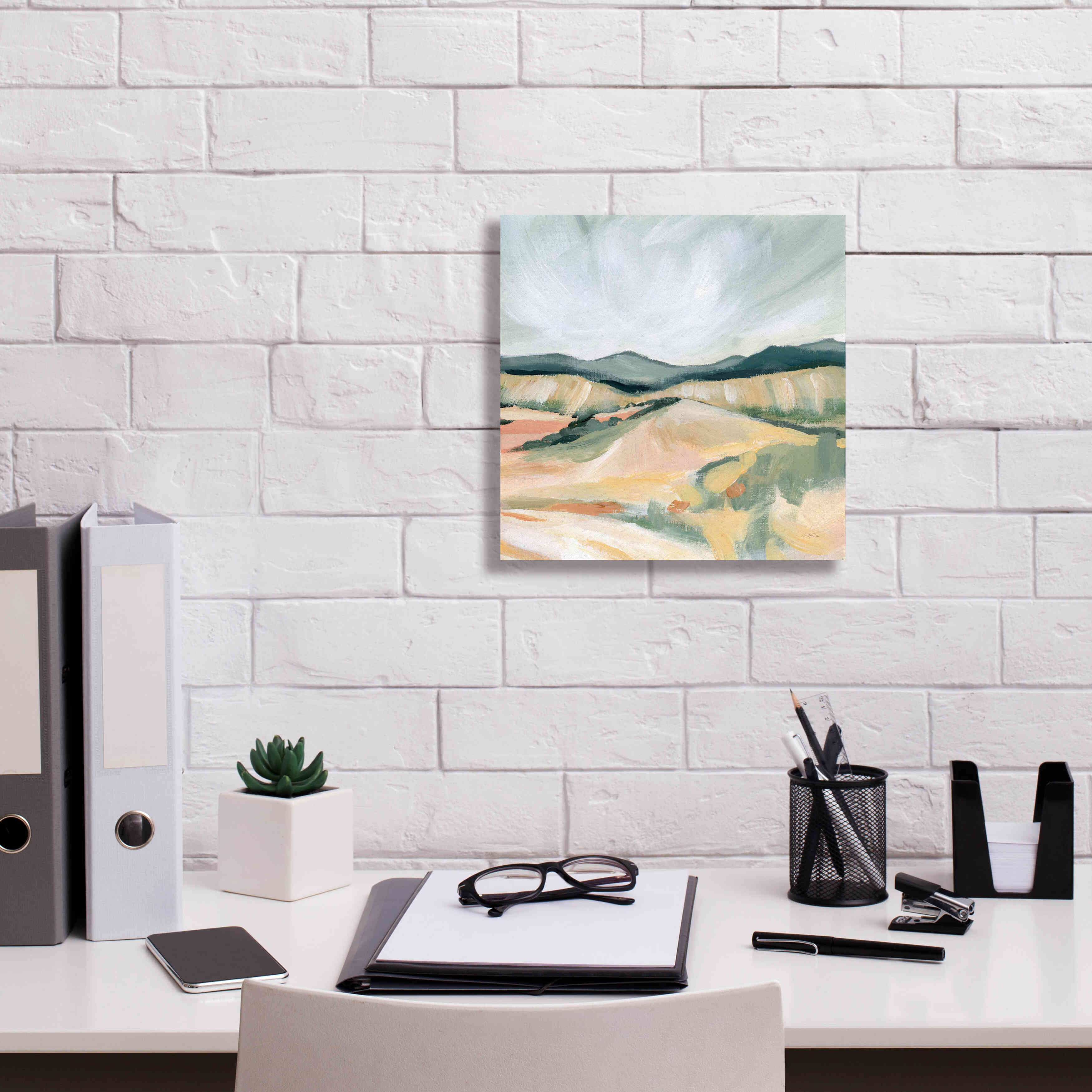 'Vermillion Landscape II' by Katrina Pete, Giclee Canvas Wall Art,12x12