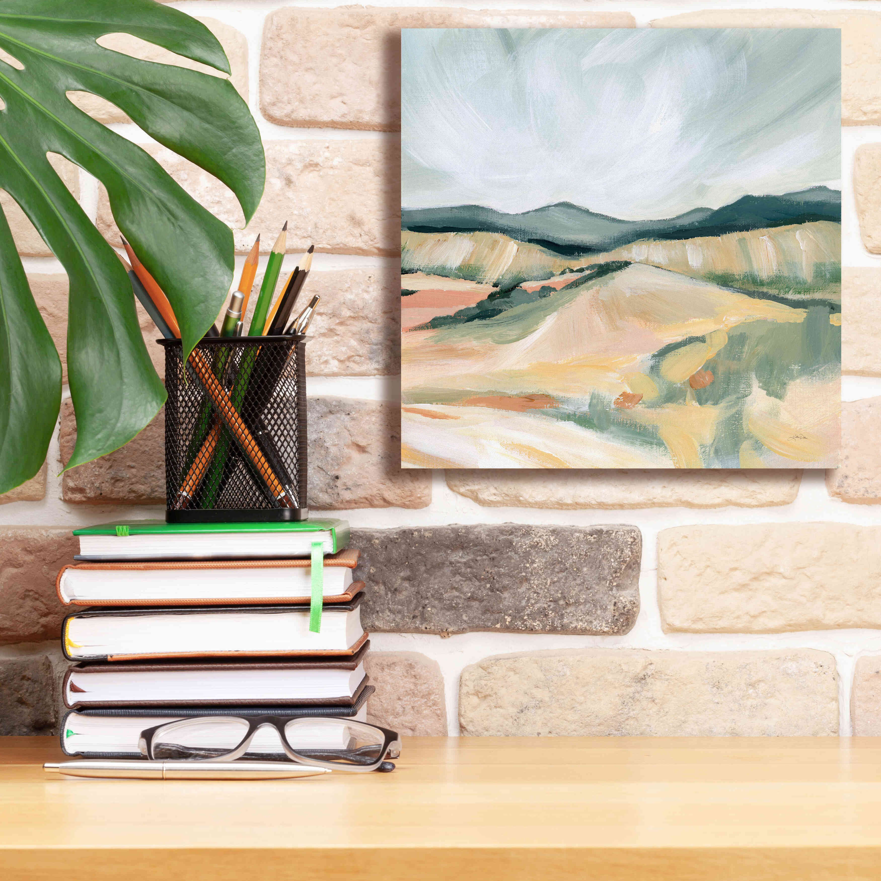 'Vermillion Landscape II' by Katrina Pete, Giclee Canvas Wall Art,12x12