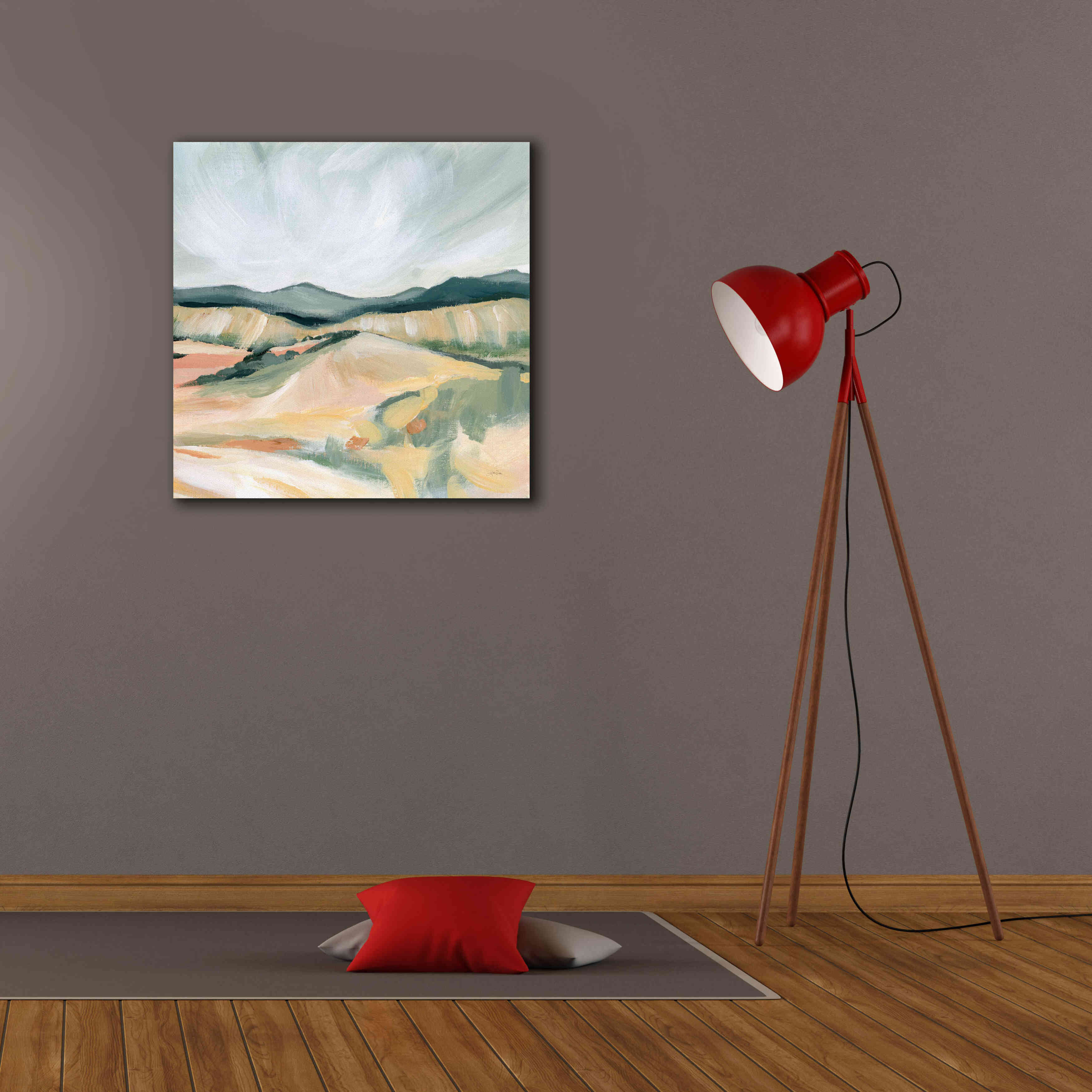 'Vermillion Landscape II' by Katrina Pete, Giclee Canvas Wall Art,26x26