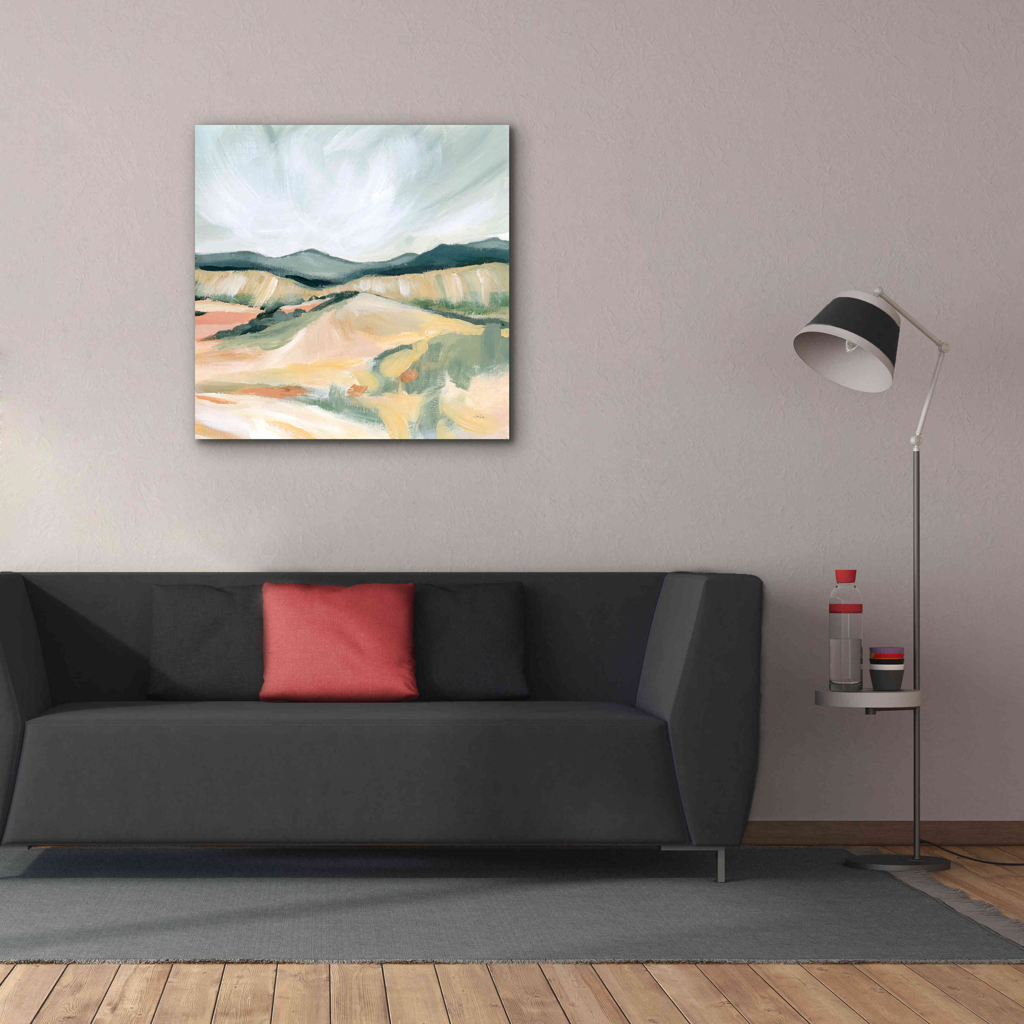 'Vermillion Landscape II' by Katrina Pete, Giclee Canvas Wall Art,37x37