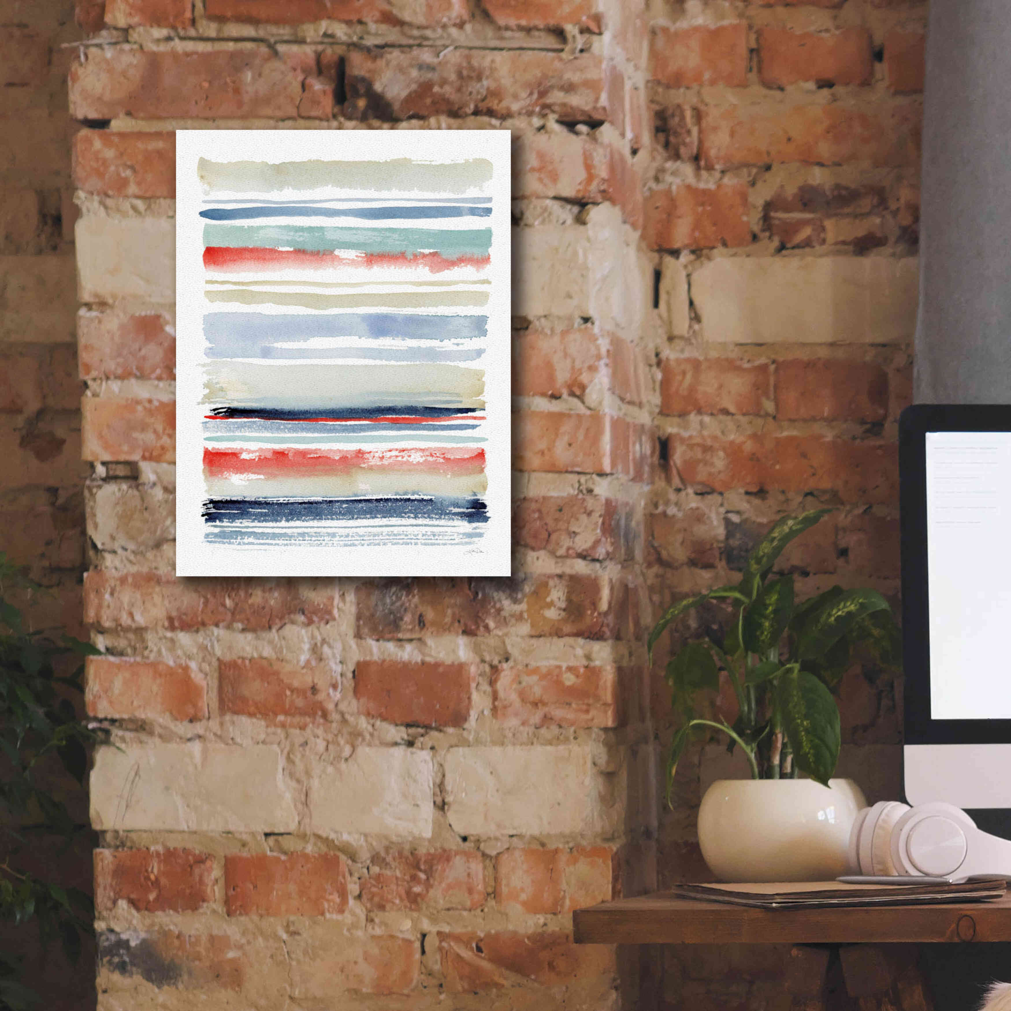 'Nautical Stripes' by Katrina Pete, Giclee Canvas Wall Art,12x16