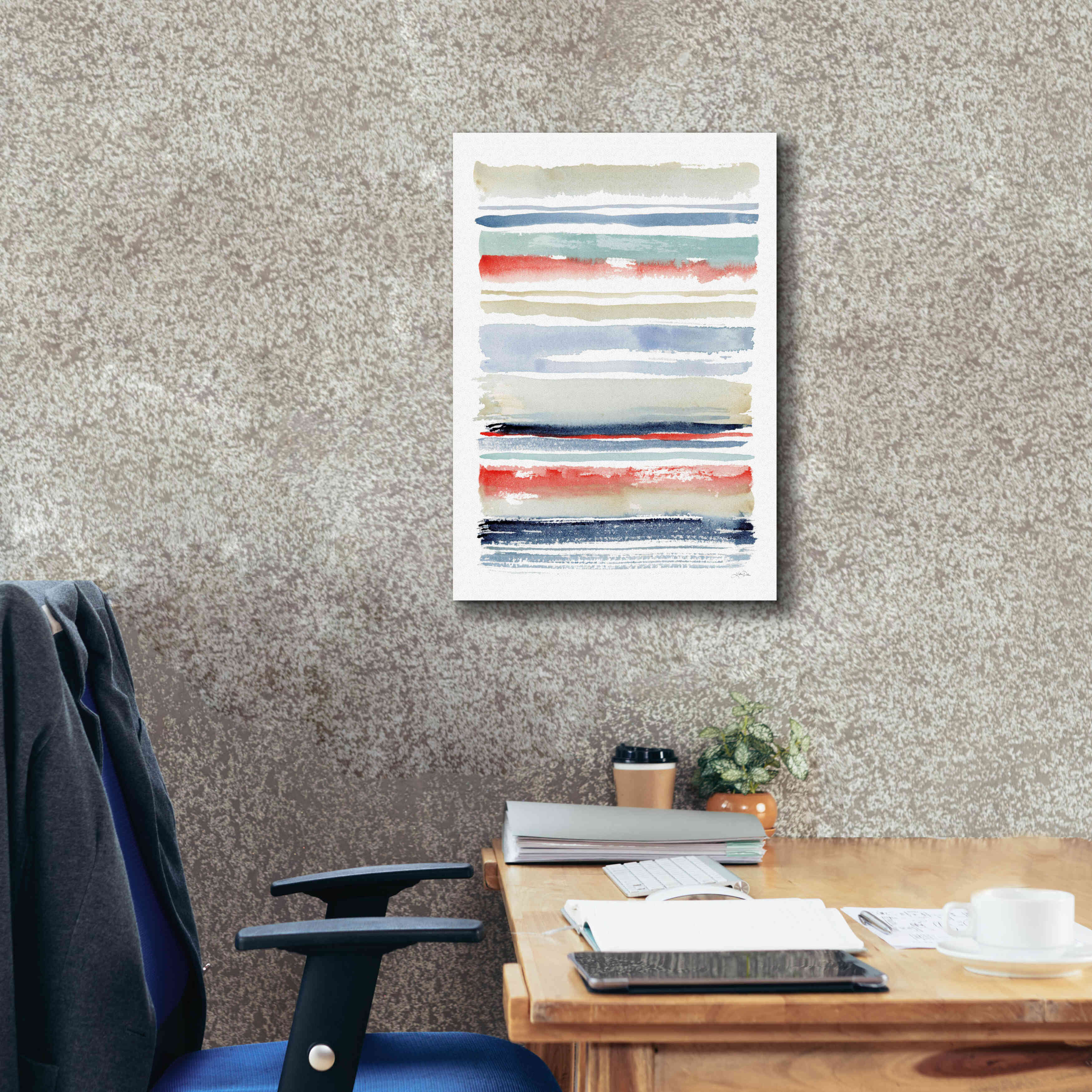 'Nautical Stripes' by Katrina Pete, Giclee Canvas Wall Art,18x26