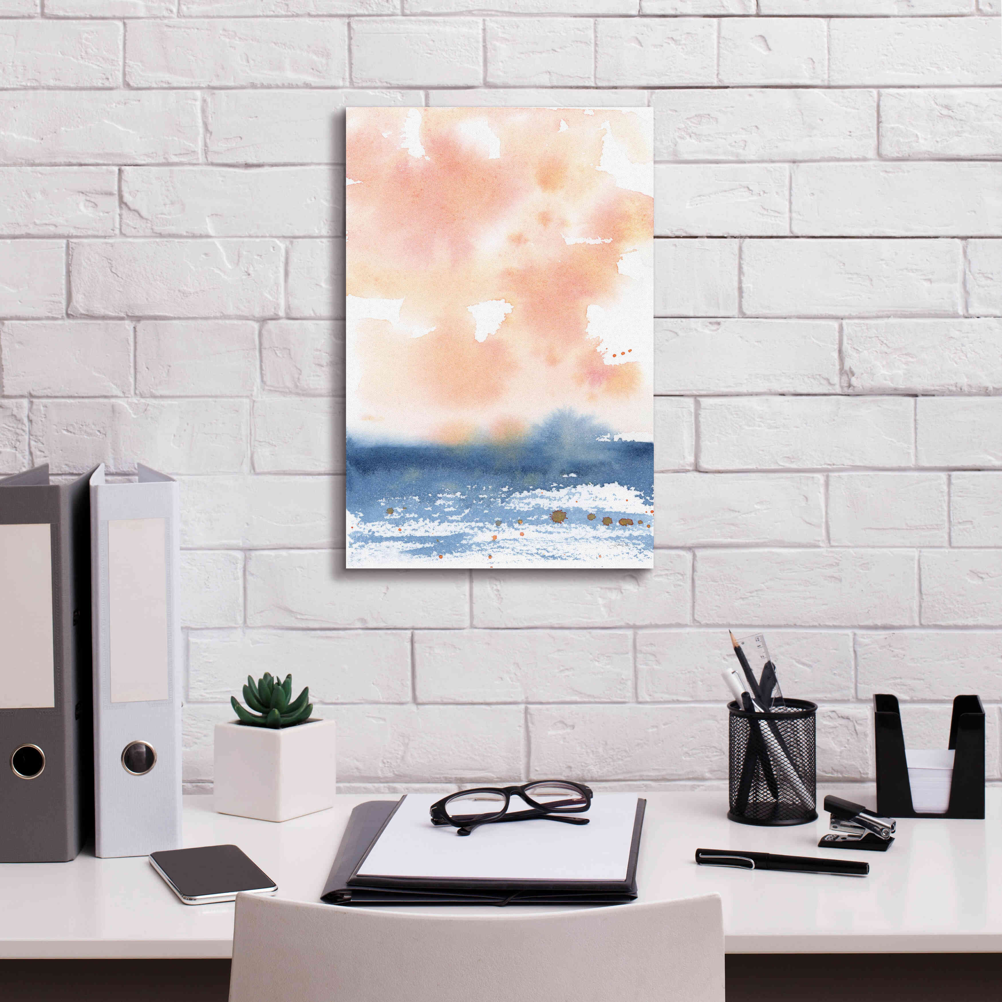 'Sunrise Seascape I' by Katrina Pete, Giclee Canvas Wall Art,12x18