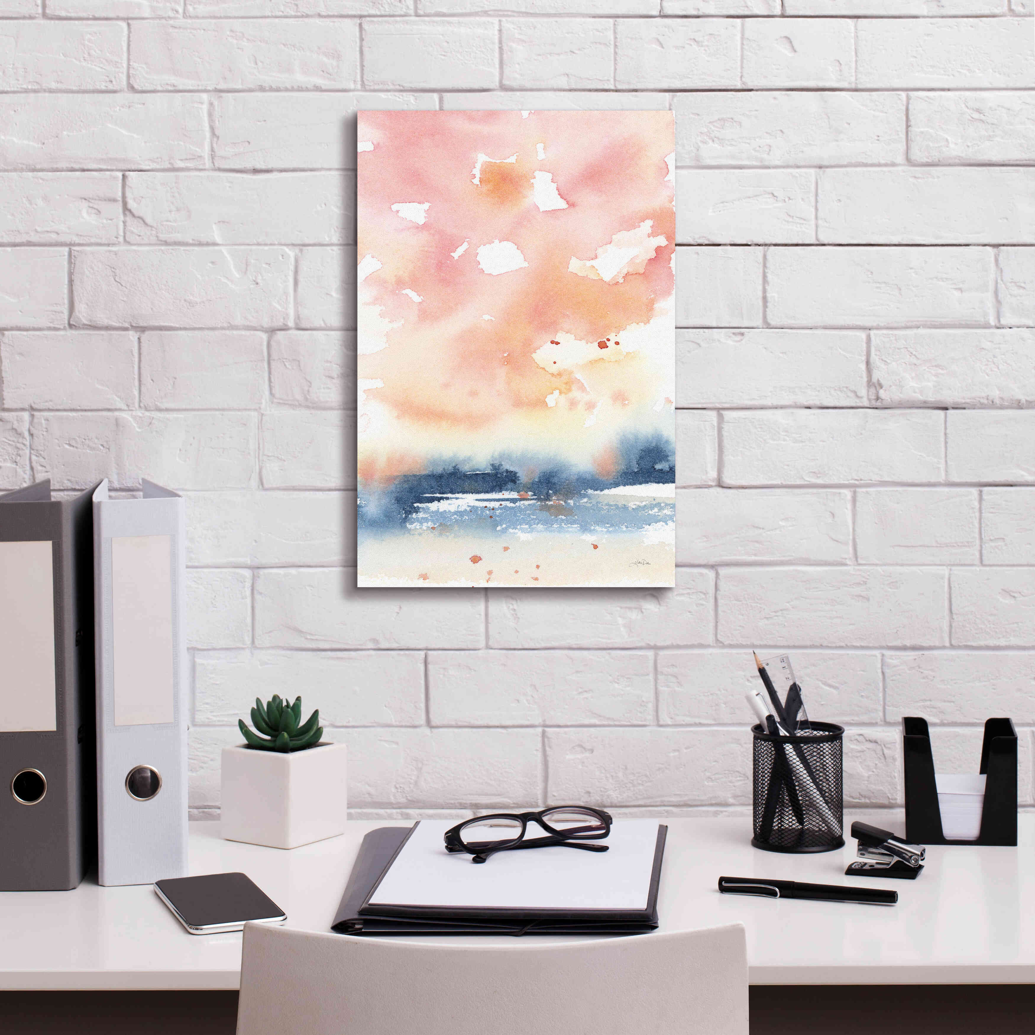 'Sunrise Seascape II' by Katrina Pete, Giclee Canvas Wall Art,12x18