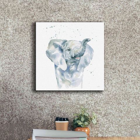 Image of 'Baby Elephant' by Katrina Pete, Giclee Canvas Wall Art,18x18
