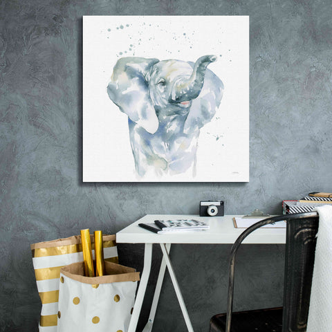 Image of 'Baby Elephant' by Katrina Pete, Giclee Canvas Wall Art,26x26