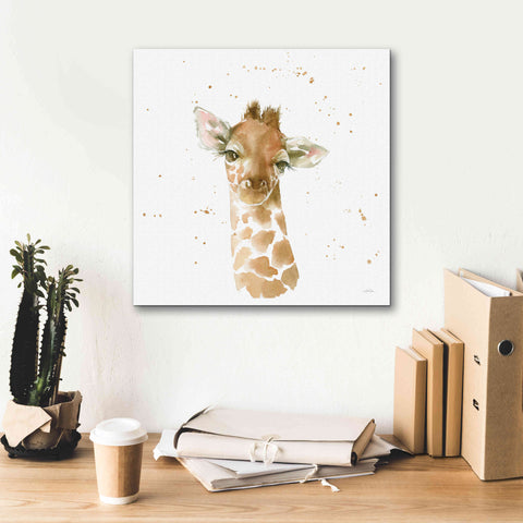 Image of 'Baby Giraffe' by Katrina Pete, Giclee Canvas Wall Art,18x18