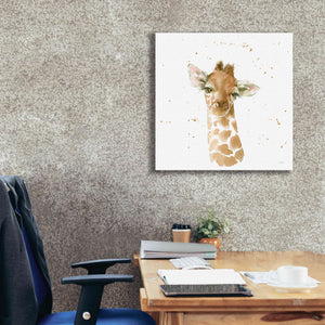 'Baby Giraffe' by Katrina Pete, Giclee Canvas Wall Art,26x26