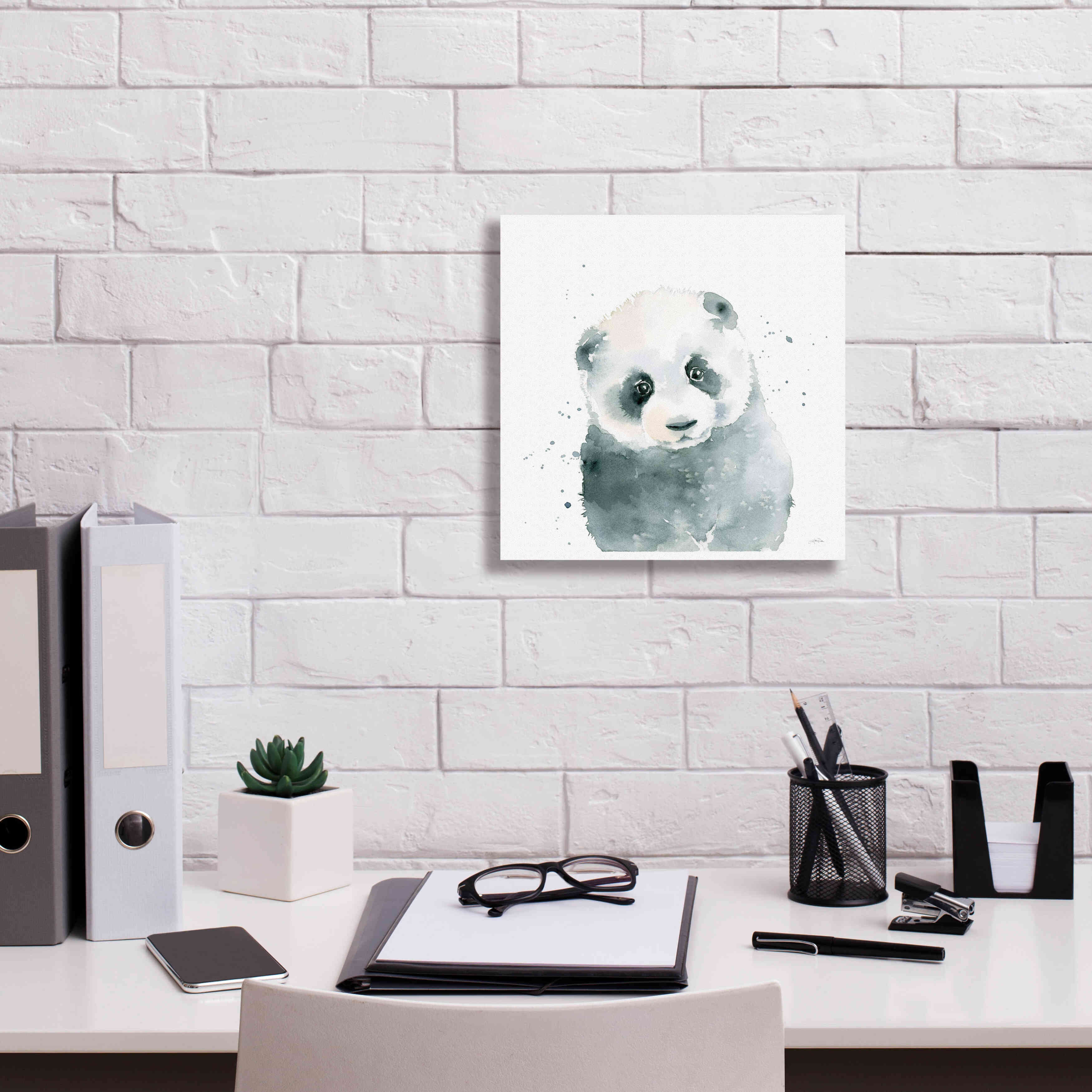 'Panda Cub' by Katrina Pete, Giclee Canvas Wall Art,12x12