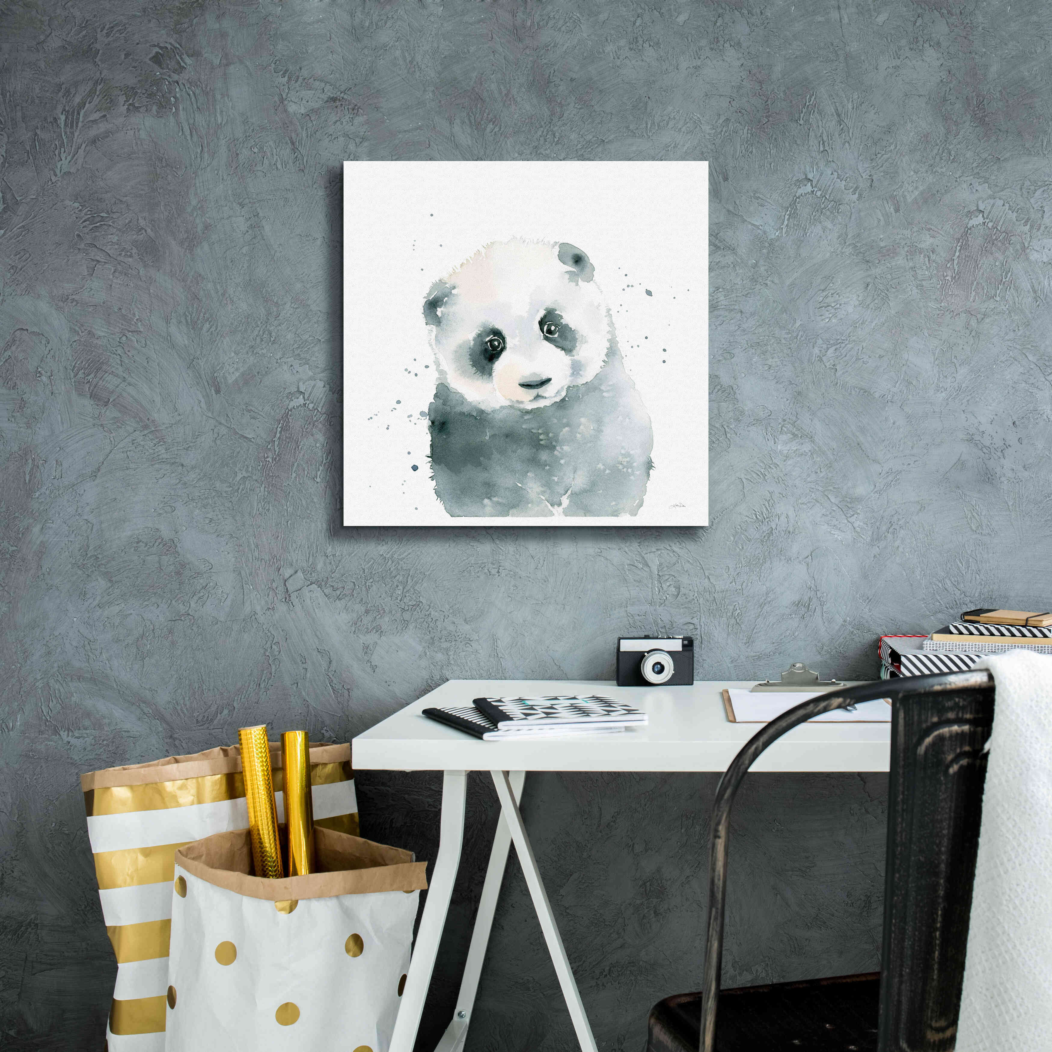 'Panda Cub' by Katrina Pete, Giclee Canvas Wall Art,18x18