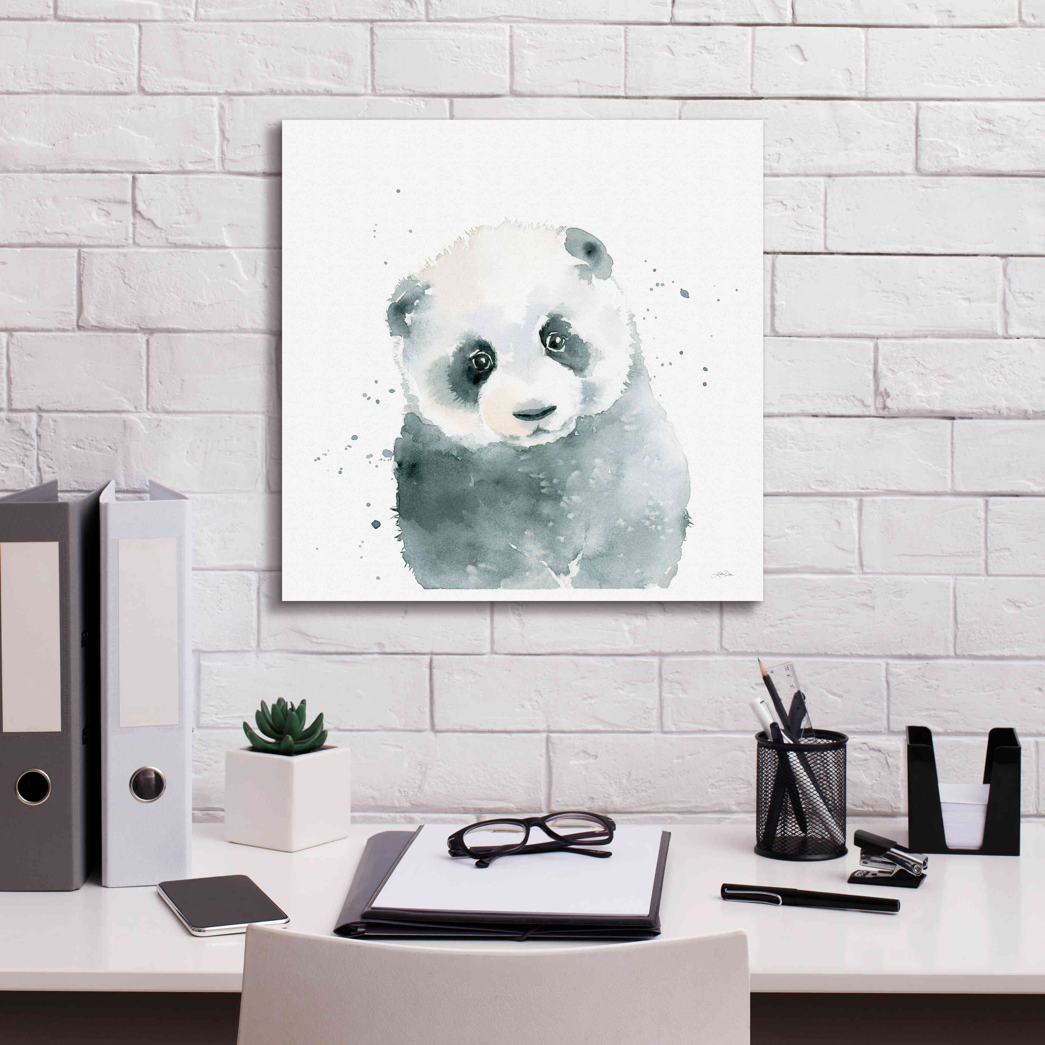 'Panda Cub' by Katrina Pete, Giclee Canvas Wall Art,18x18
