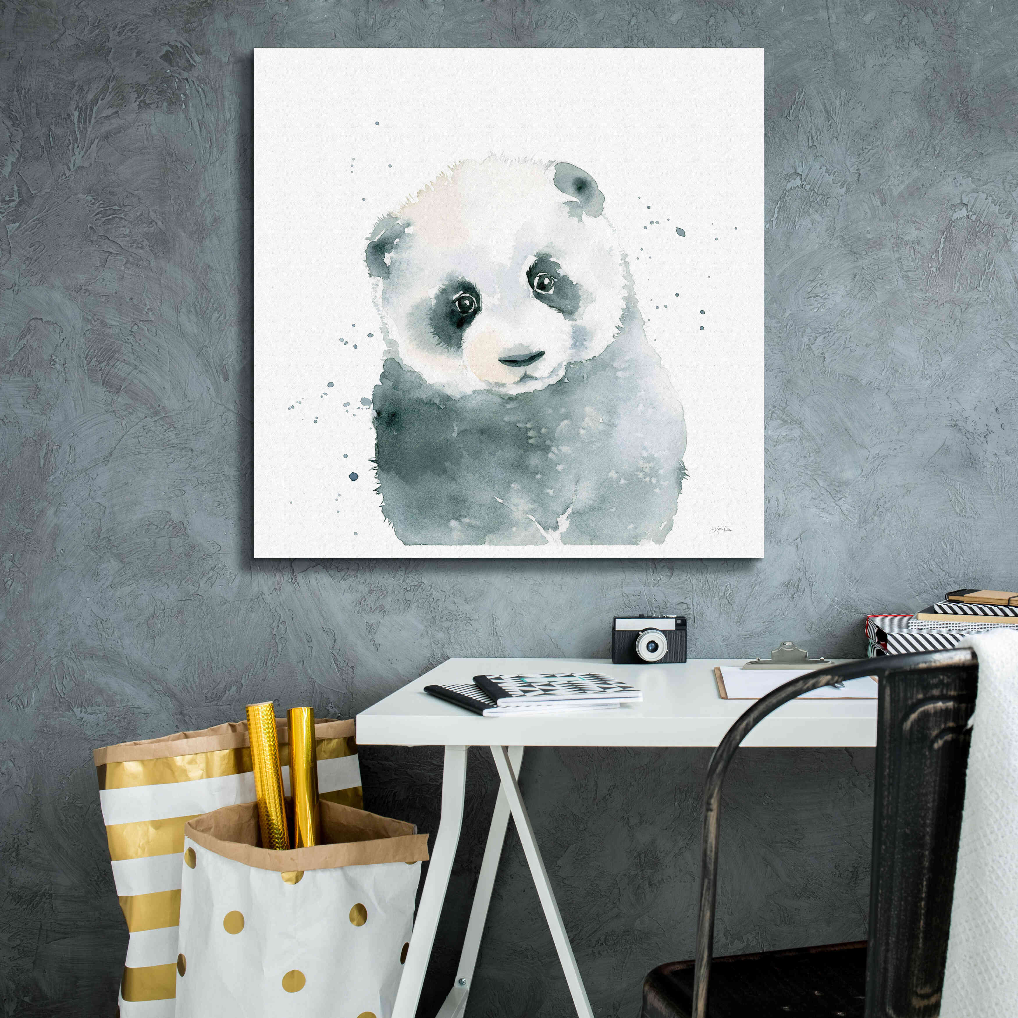 'Panda Cub' by Katrina Pete, Giclee Canvas Wall Art,26x26