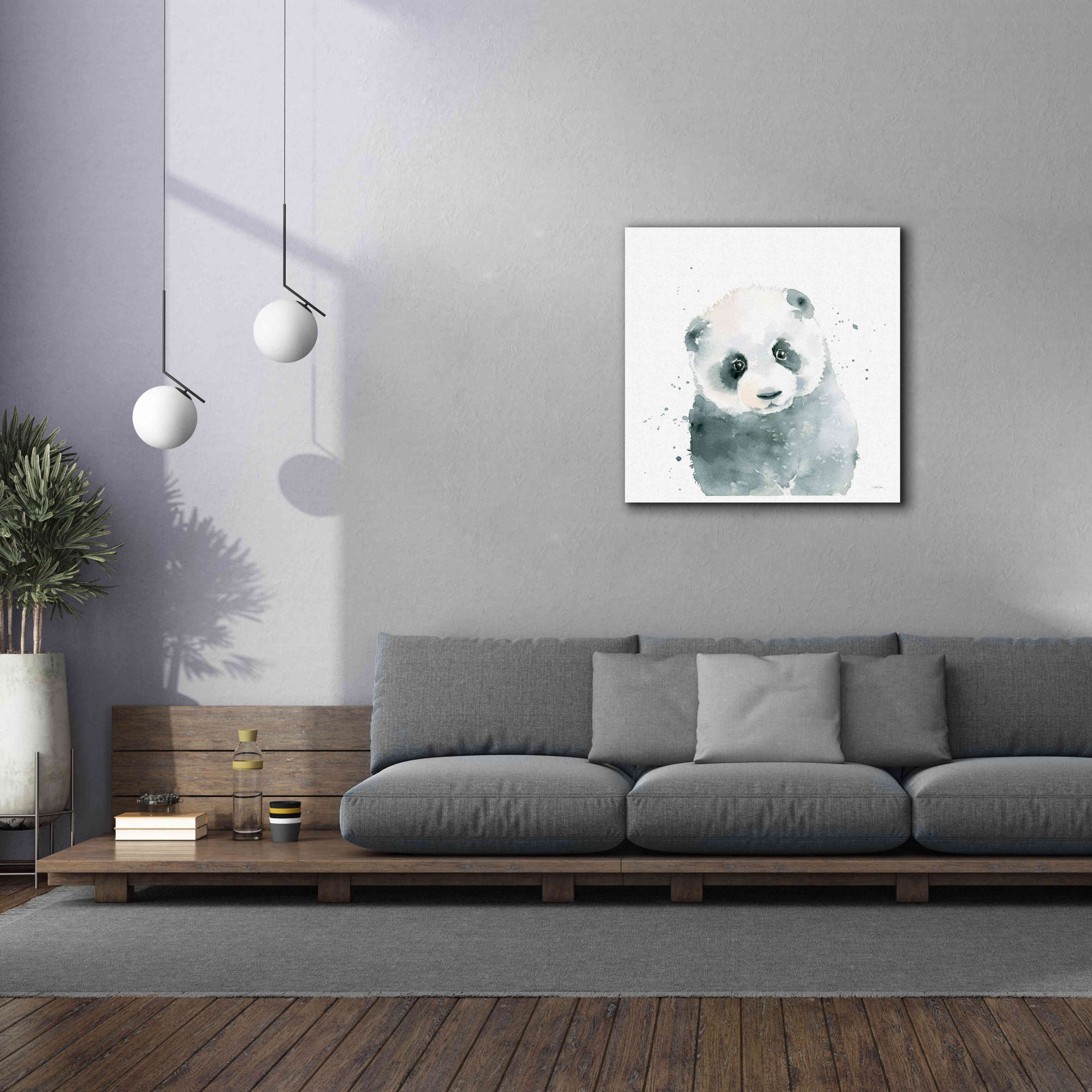 'Panda Cub' by Katrina Pete, Giclee Canvas Wall Art,37x37