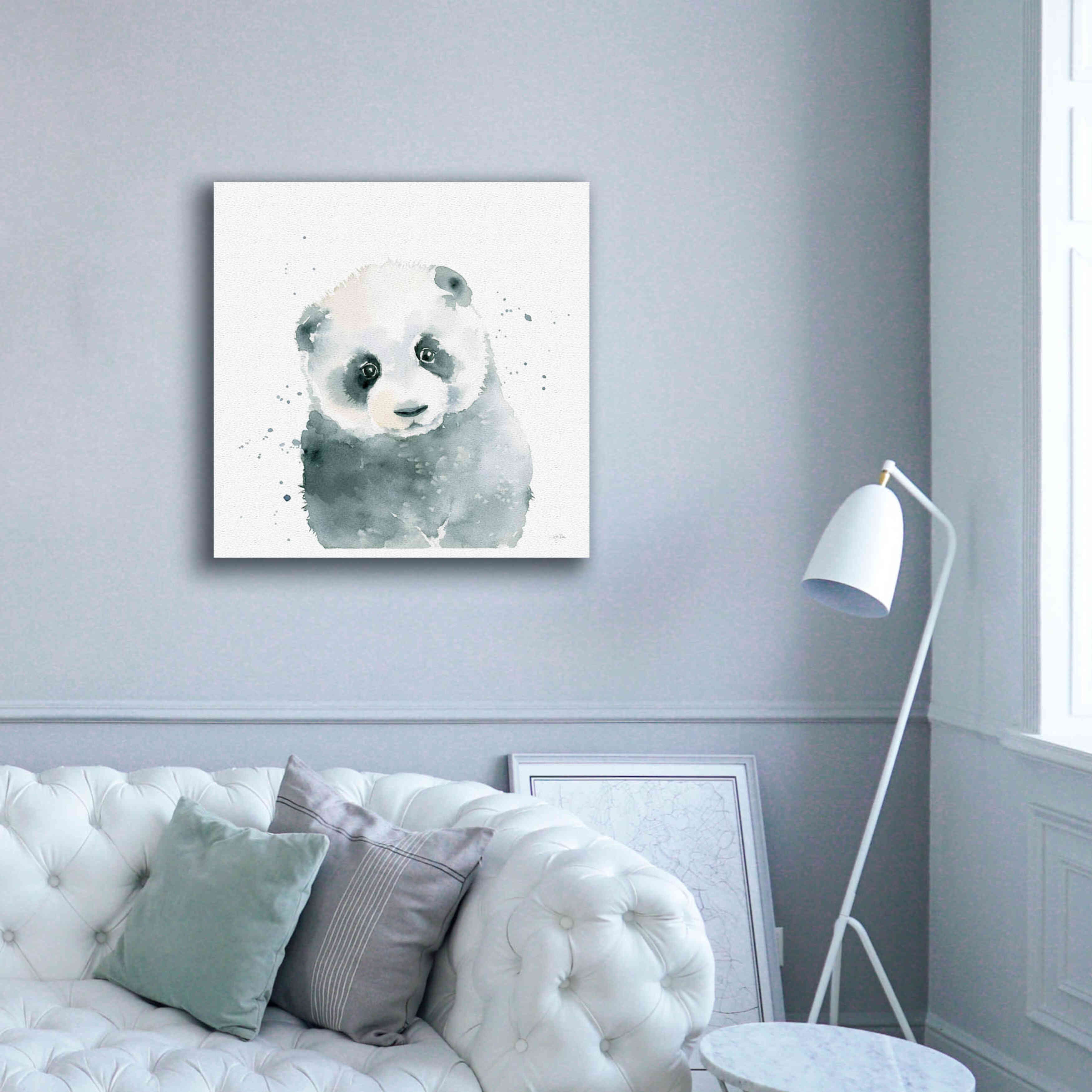 'Panda Cub' by Katrina Pete, Giclee Canvas Wall Art,37x37