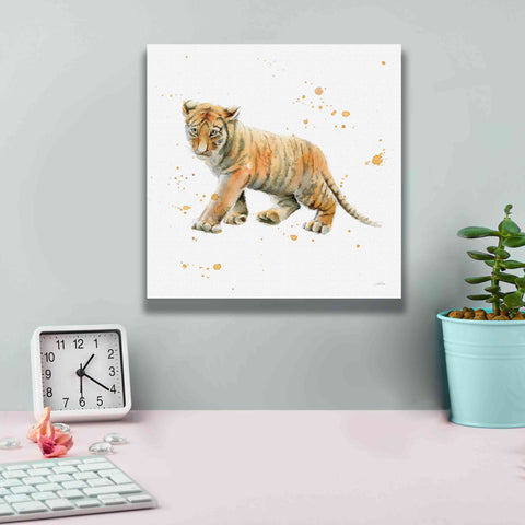 Image of 'Tiger Cub' by Katrina Pete, Giclee Canvas Wall Art,12x12