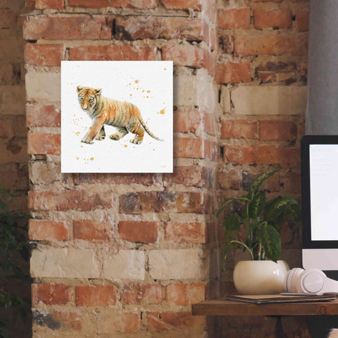 Image of 'Tiger Cub' by Katrina Pete, Giclee Canvas Wall Art,12x12