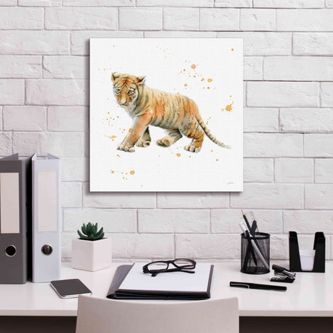 Image of 'Tiger Cub' by Katrina Pete, Giclee Canvas Wall Art,18x18