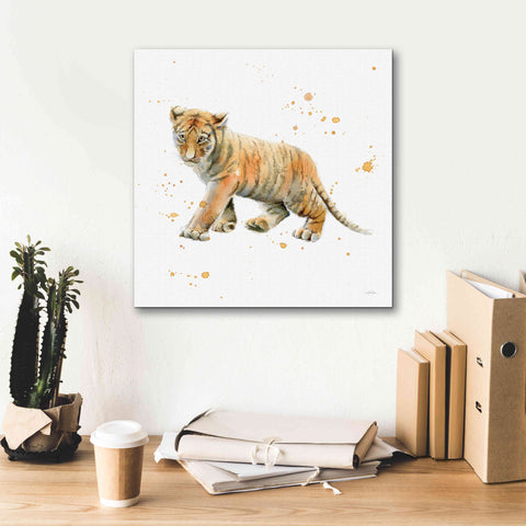 Image of 'Tiger Cub' by Katrina Pete, Giclee Canvas Wall Art,18x18