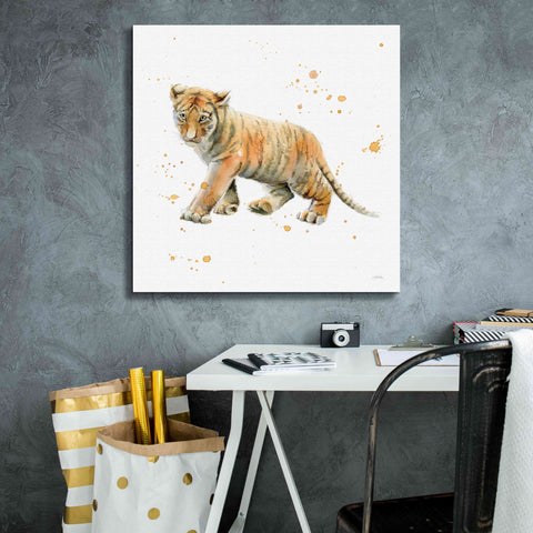 Image of 'Tiger Cub' by Katrina Pete, Giclee Canvas Wall Art,26x26