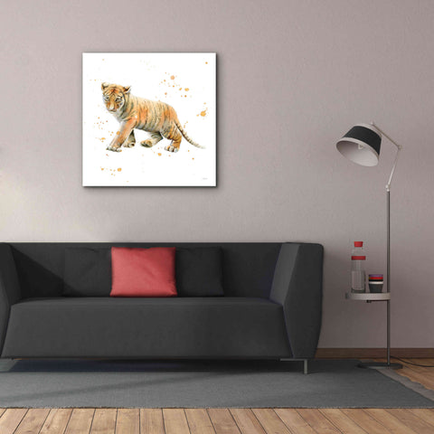 Image of 'Tiger Cub' by Katrina Pete, Giclee Canvas Wall Art,37x37