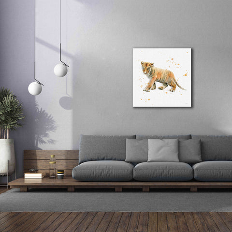 Image of 'Tiger Cub' by Katrina Pete, Giclee Canvas Wall Art,37x37