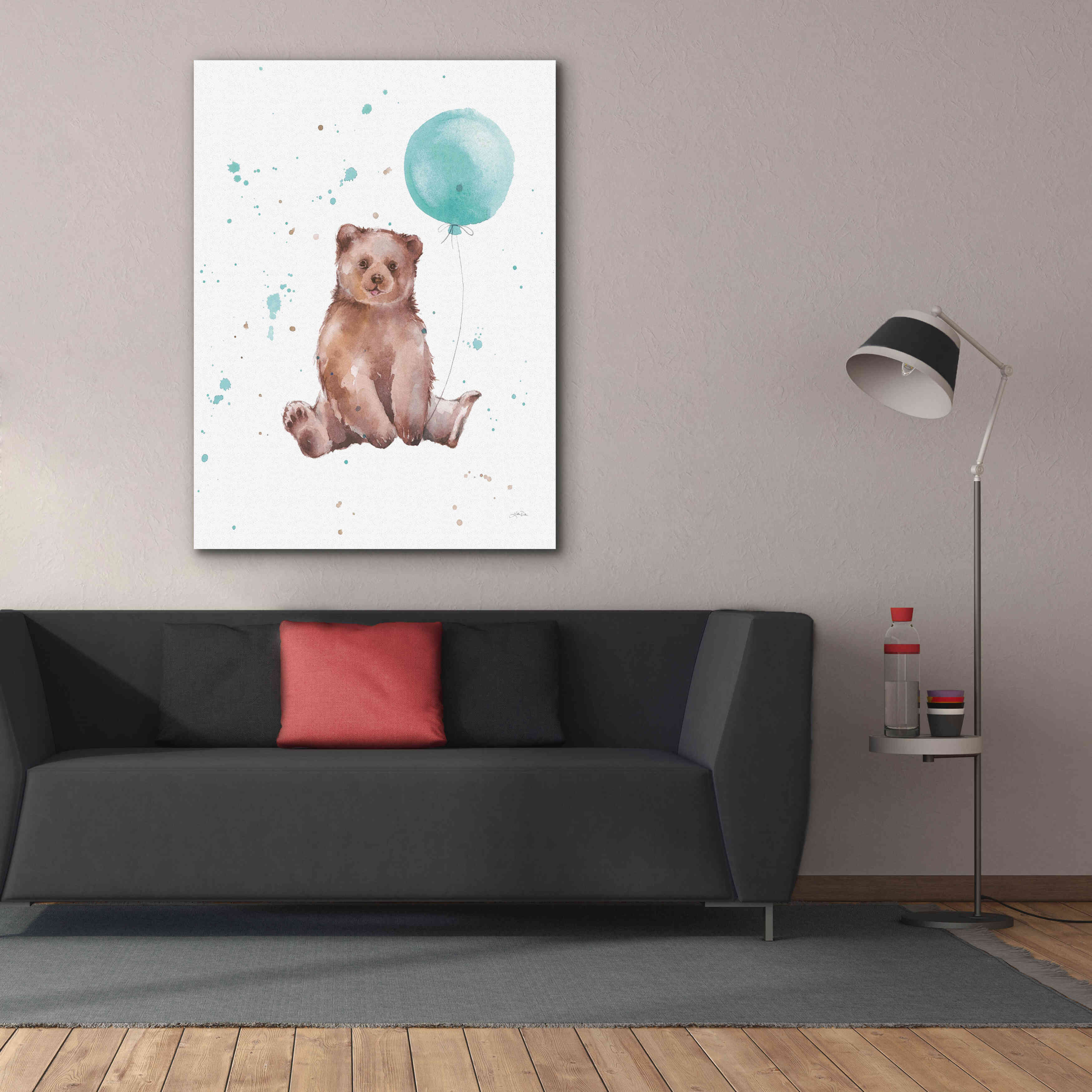 'Festive Bear' by Katrina Pete, Giclee Canvas Wall Art,40x54